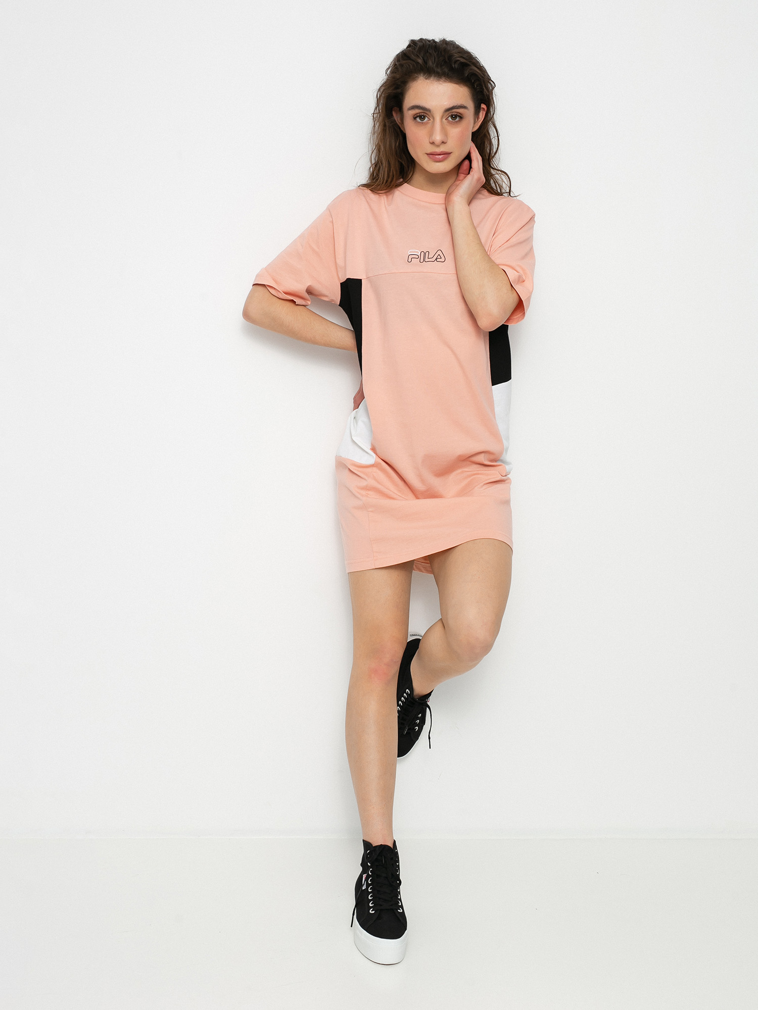 Fila Jadyn Blocked Dress Wmn (coral cloud/black bright/white)