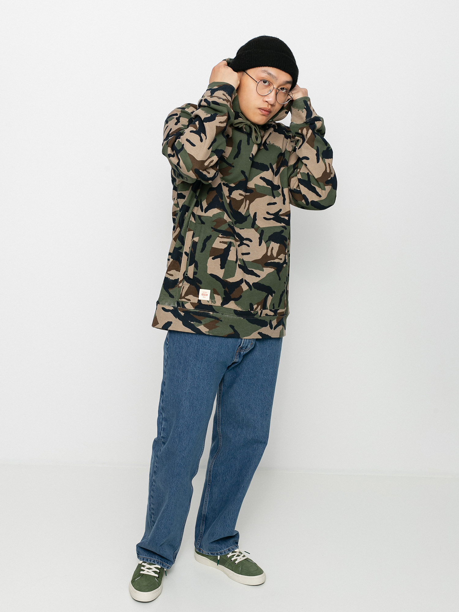 Globe Burly HD Hoodie (olive camo)