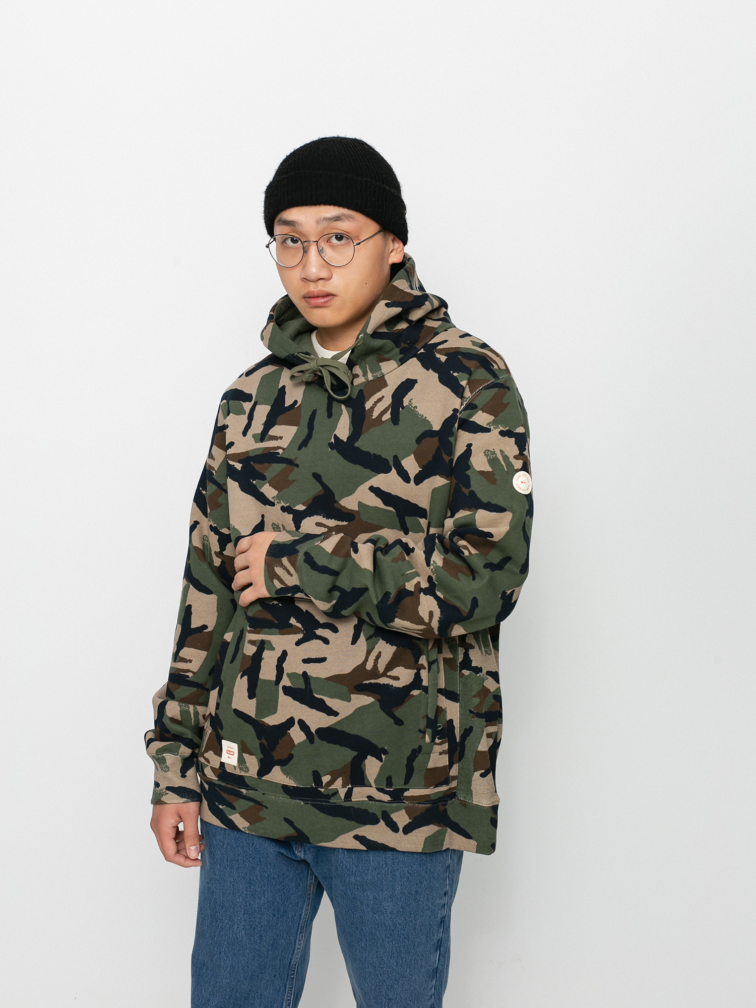 Globe Burly HD Hoodie (olive camo)