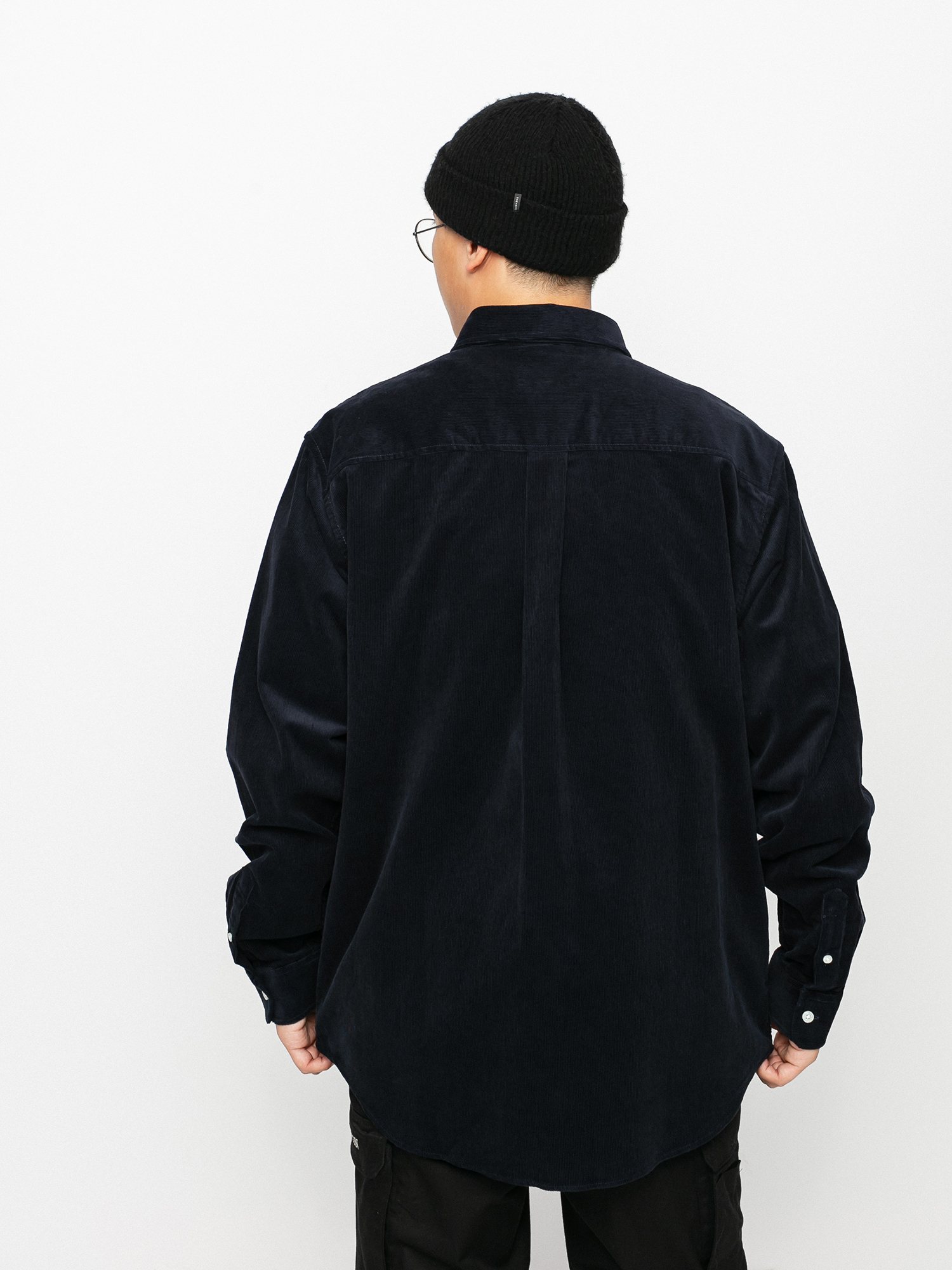 Carhartt WIP Madison Cord Hemd (dark navy/limoncello)