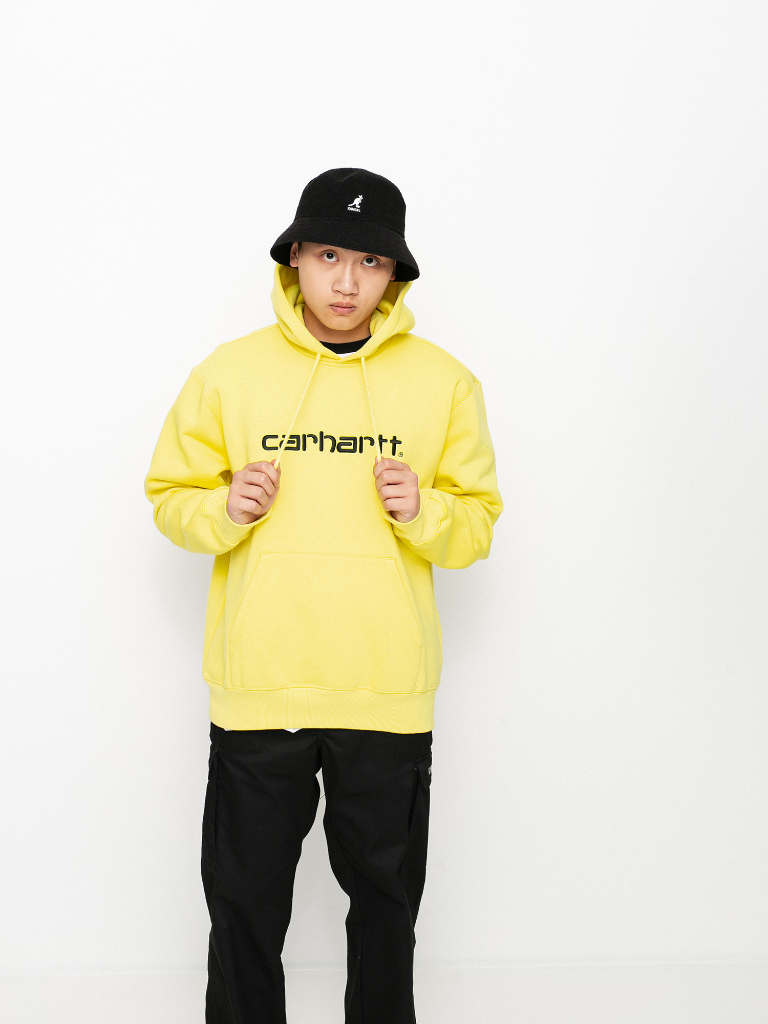 Black and best sale yellow carhartt hoodie