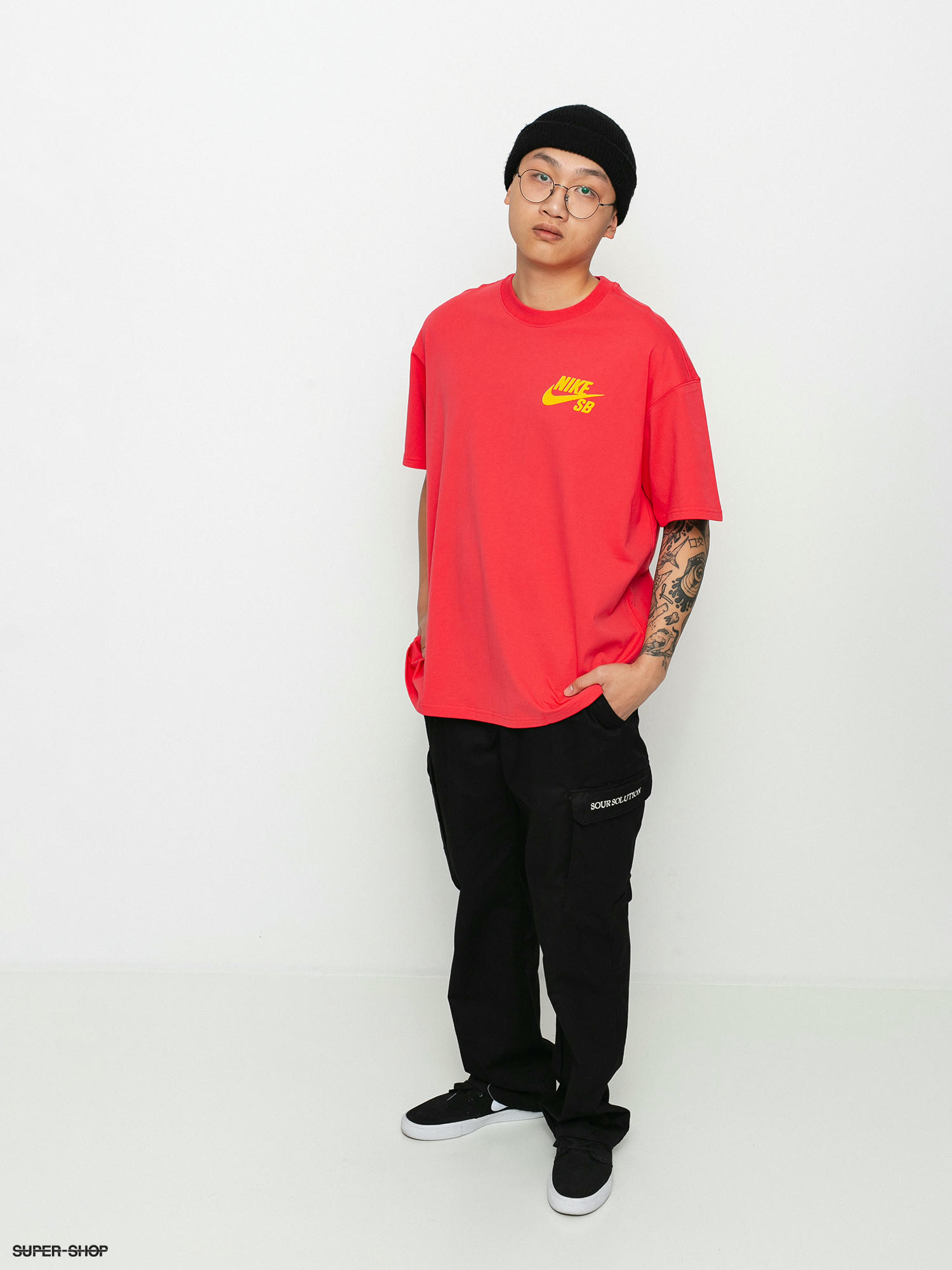 fusion red nike shirt