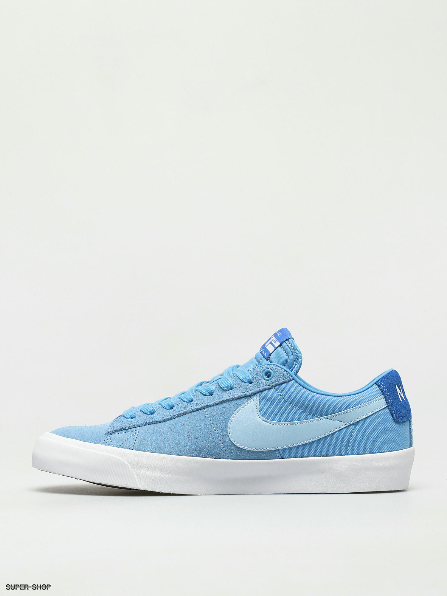 Nike Sb Zoom Blazer Low Pro Gt Shoes Coast Psychic Blue Signal Blue White