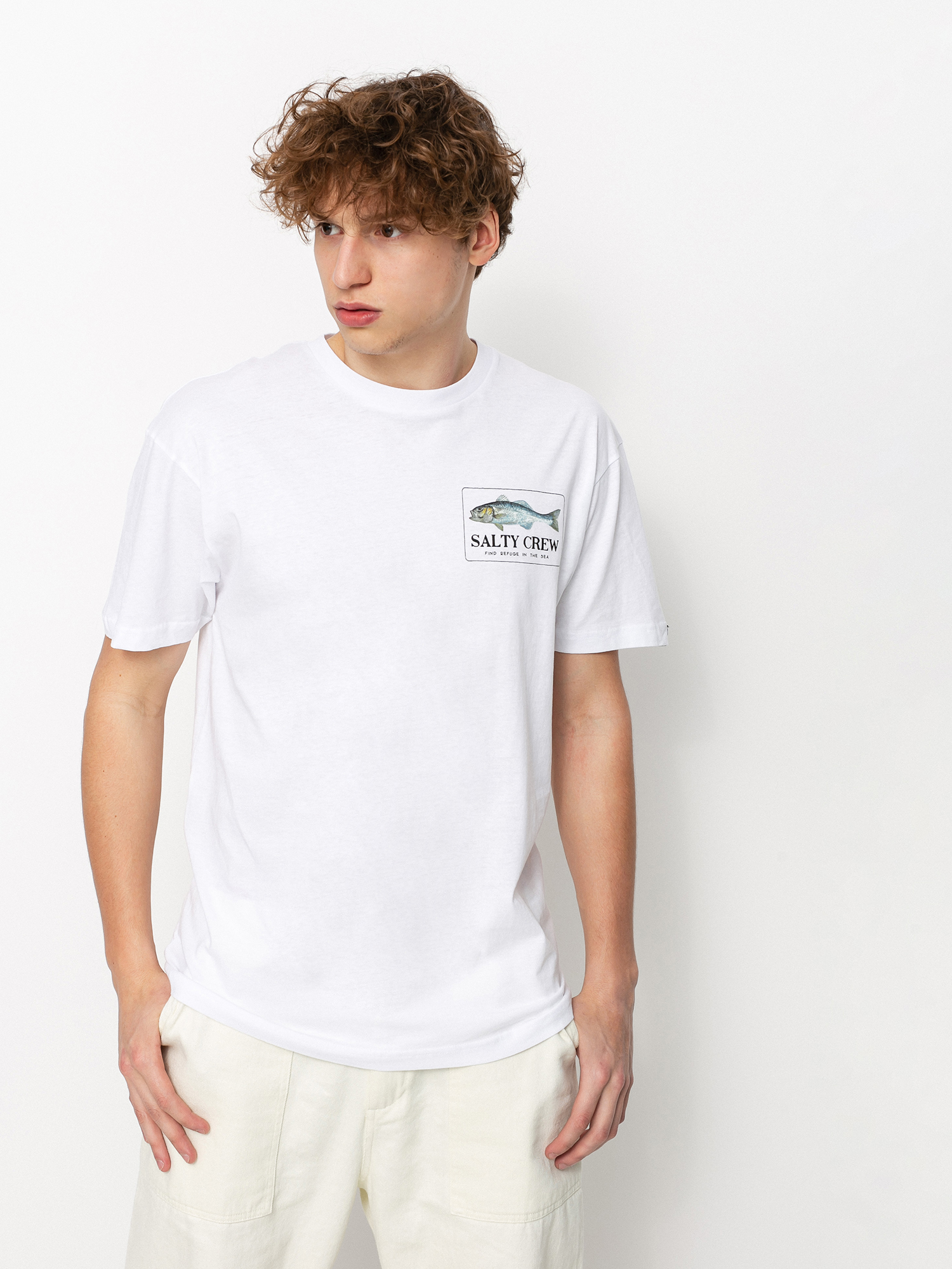 Salty Crew Branzino Premium Mens T-shirt (white)