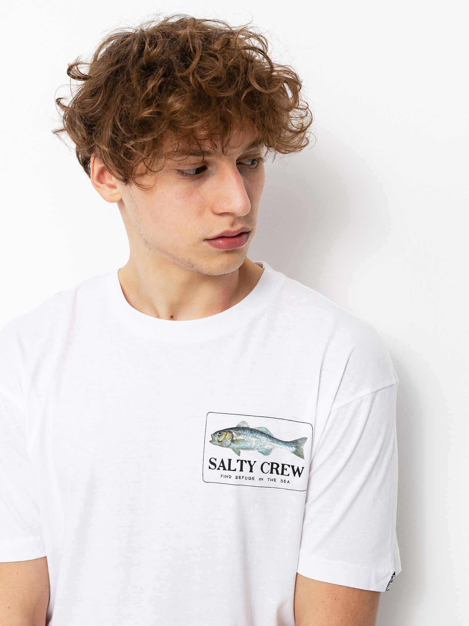 Salty Crew Branzino Premium Mens T-shirt (white)