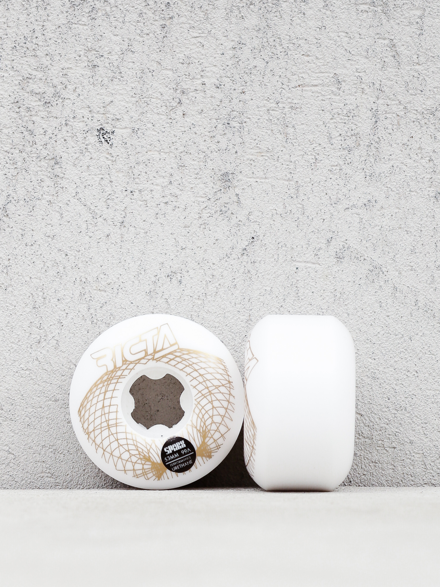 Ricta Skateboard Wheels 53mm Wireframe Sparx 99A White/Gold 