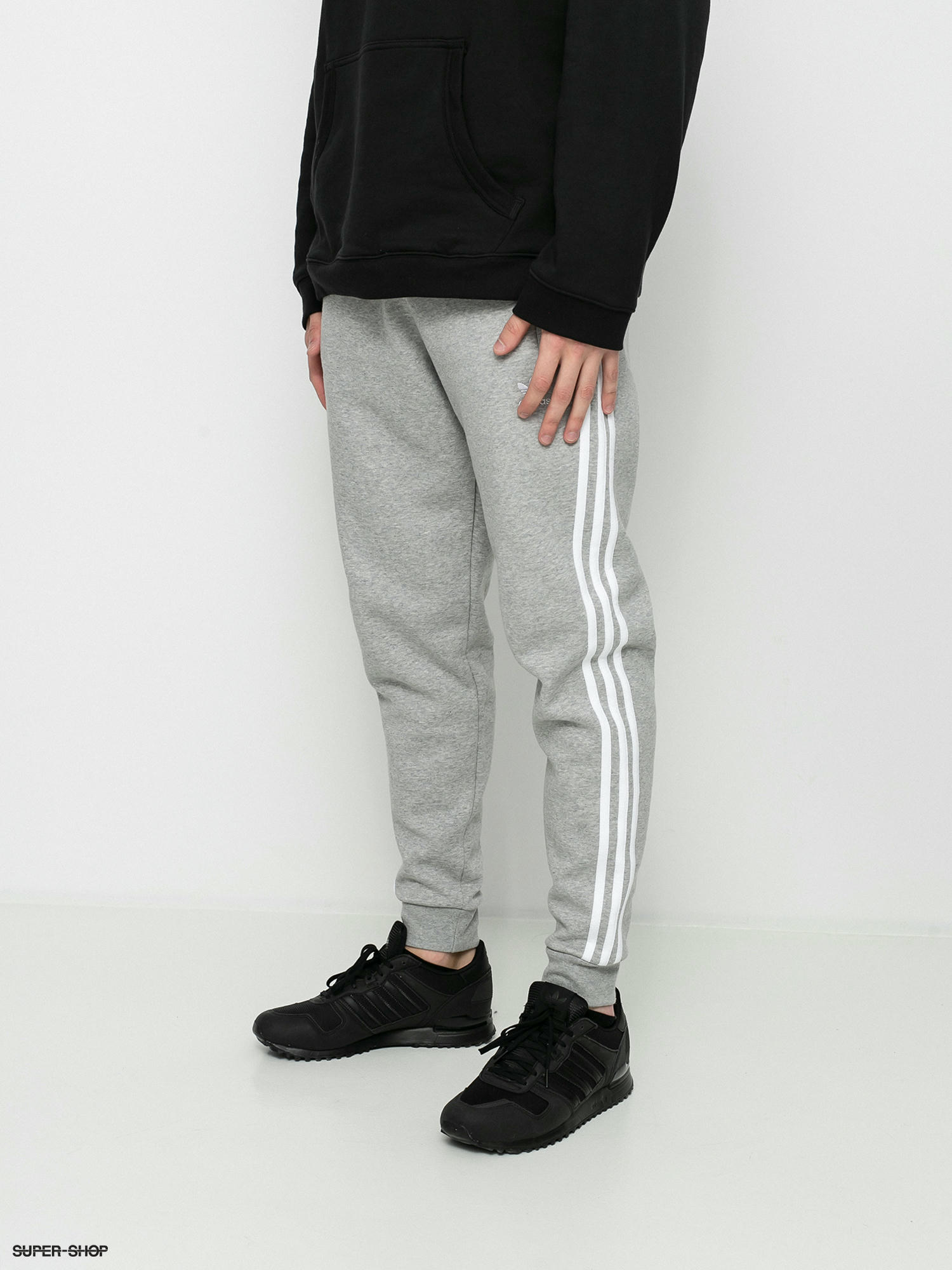 Adidas Originals 3 Stripes Track Pants Grey  80s Casual Classics