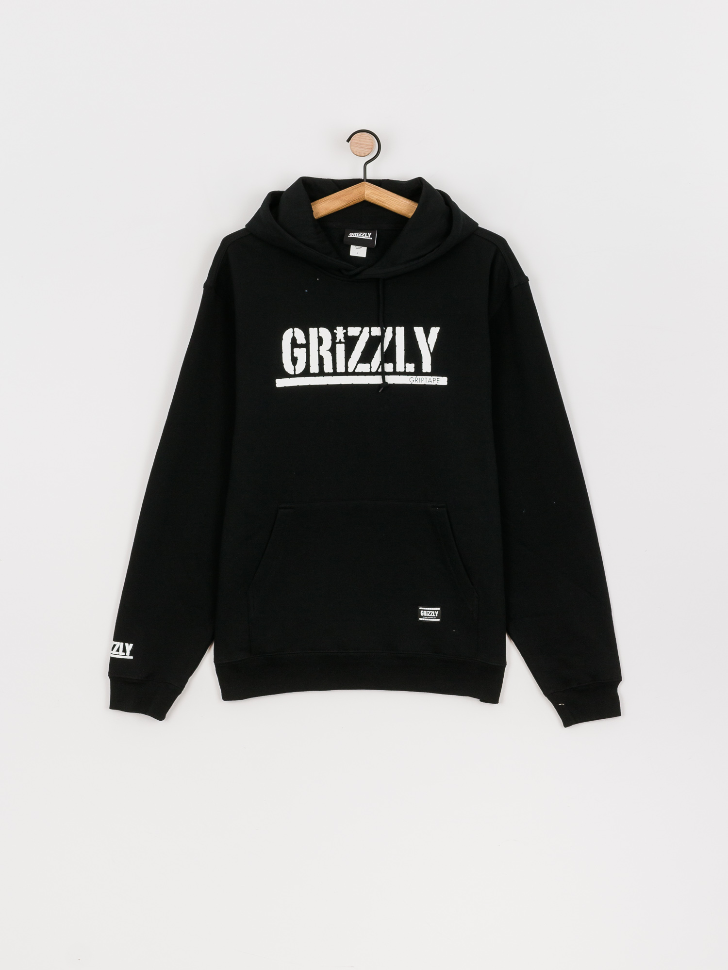 Grizzly Griptape OG Stamp HD Hoodie (black/white)