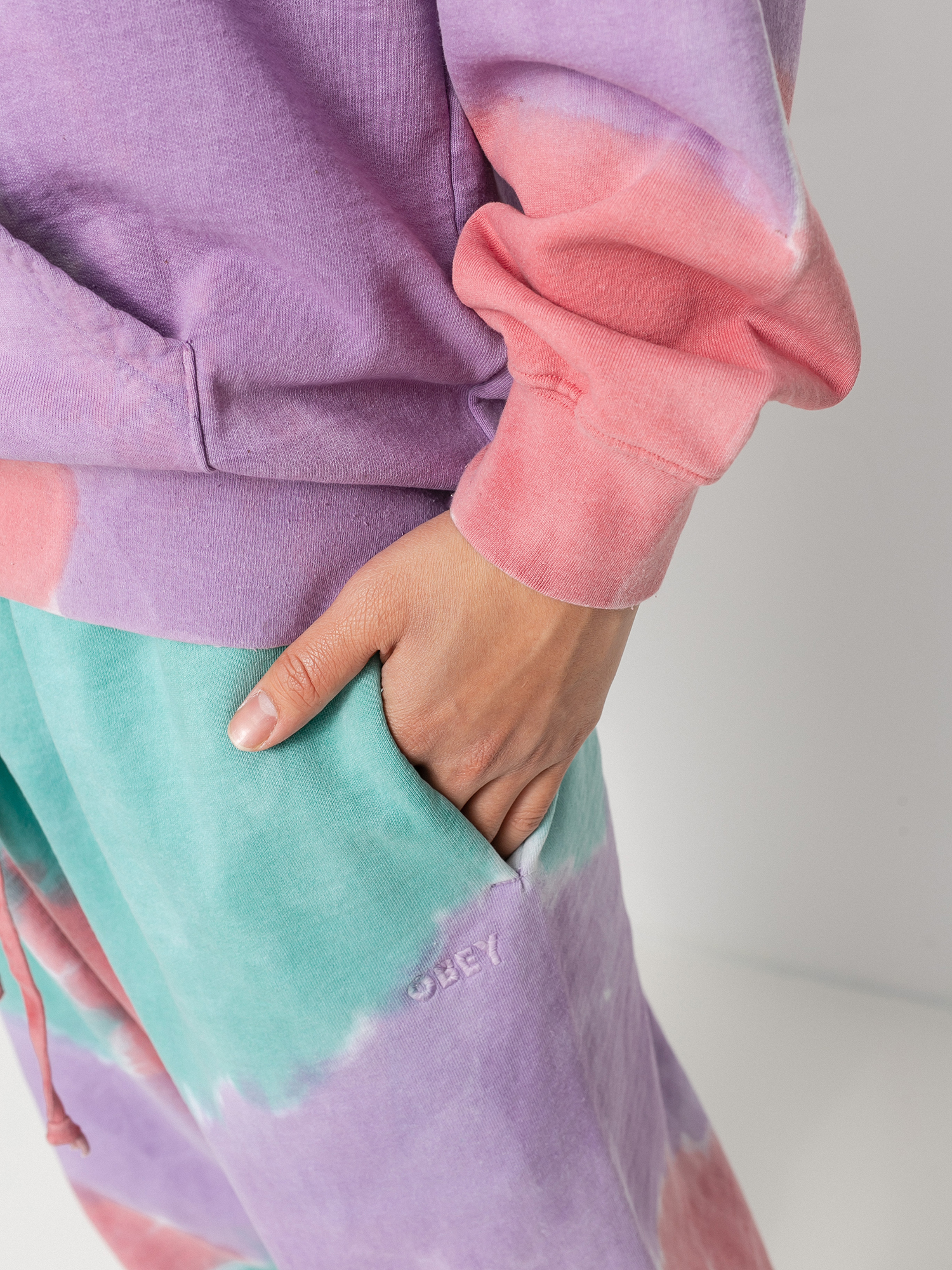 OBEY Sustainable Tie Dye Pants (purple nitro multi)