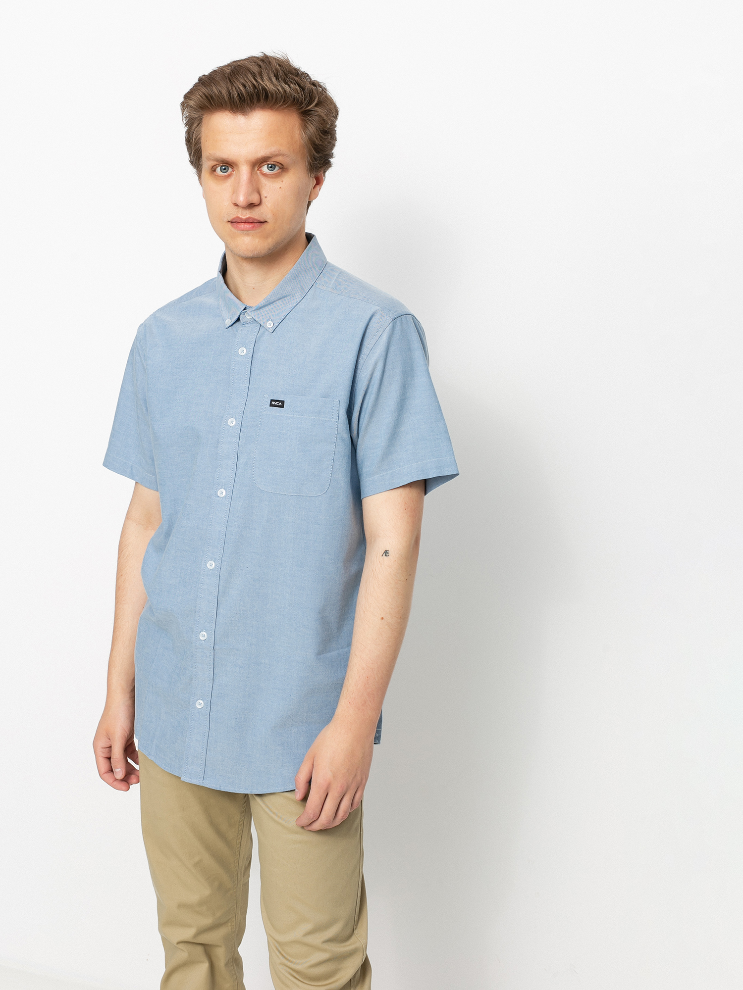 RVCA Thatll Do Stretch Shirt (oxford blue)