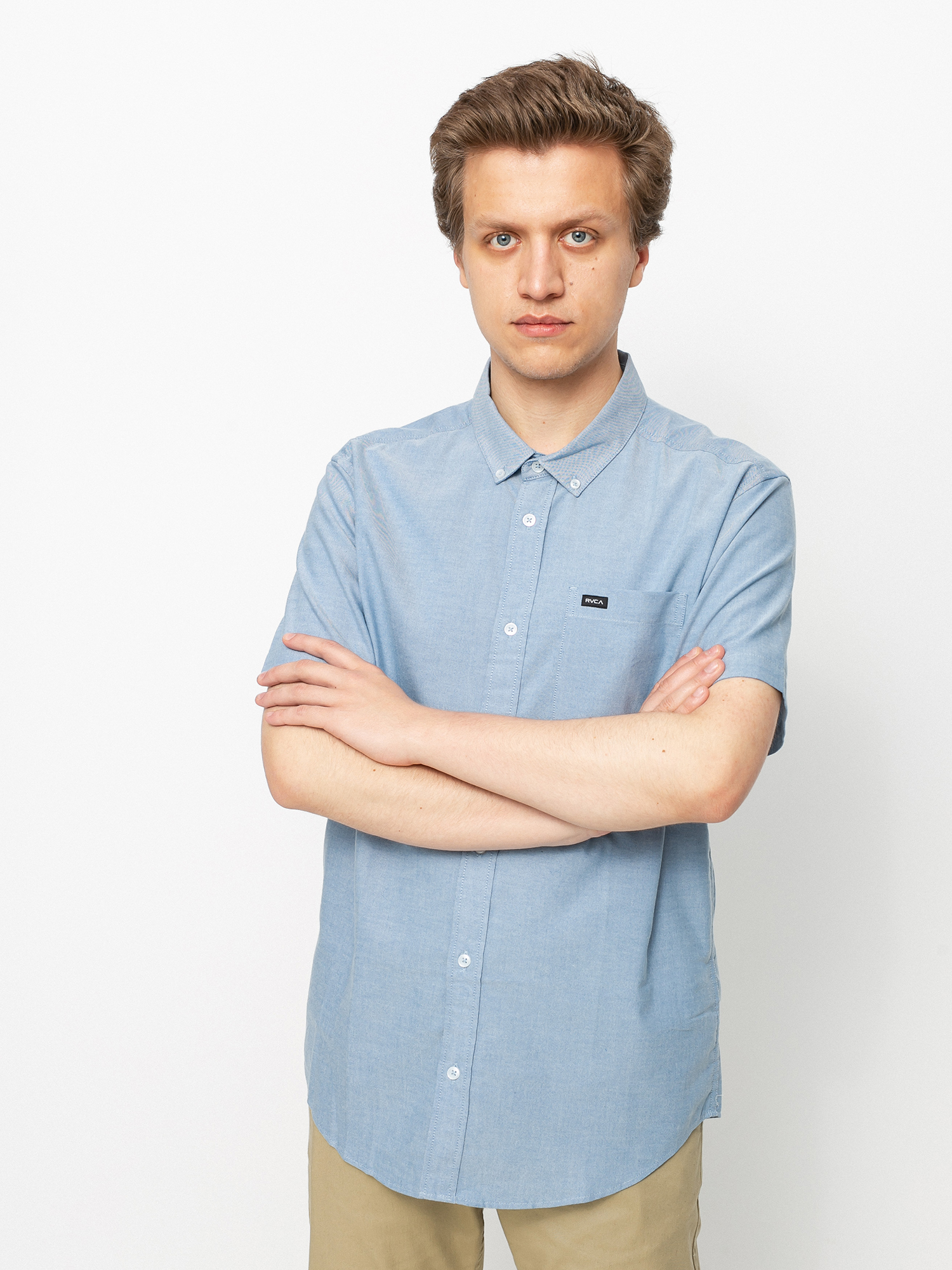 RVCA Thatll Do Stretch Shirt (oxford blue)