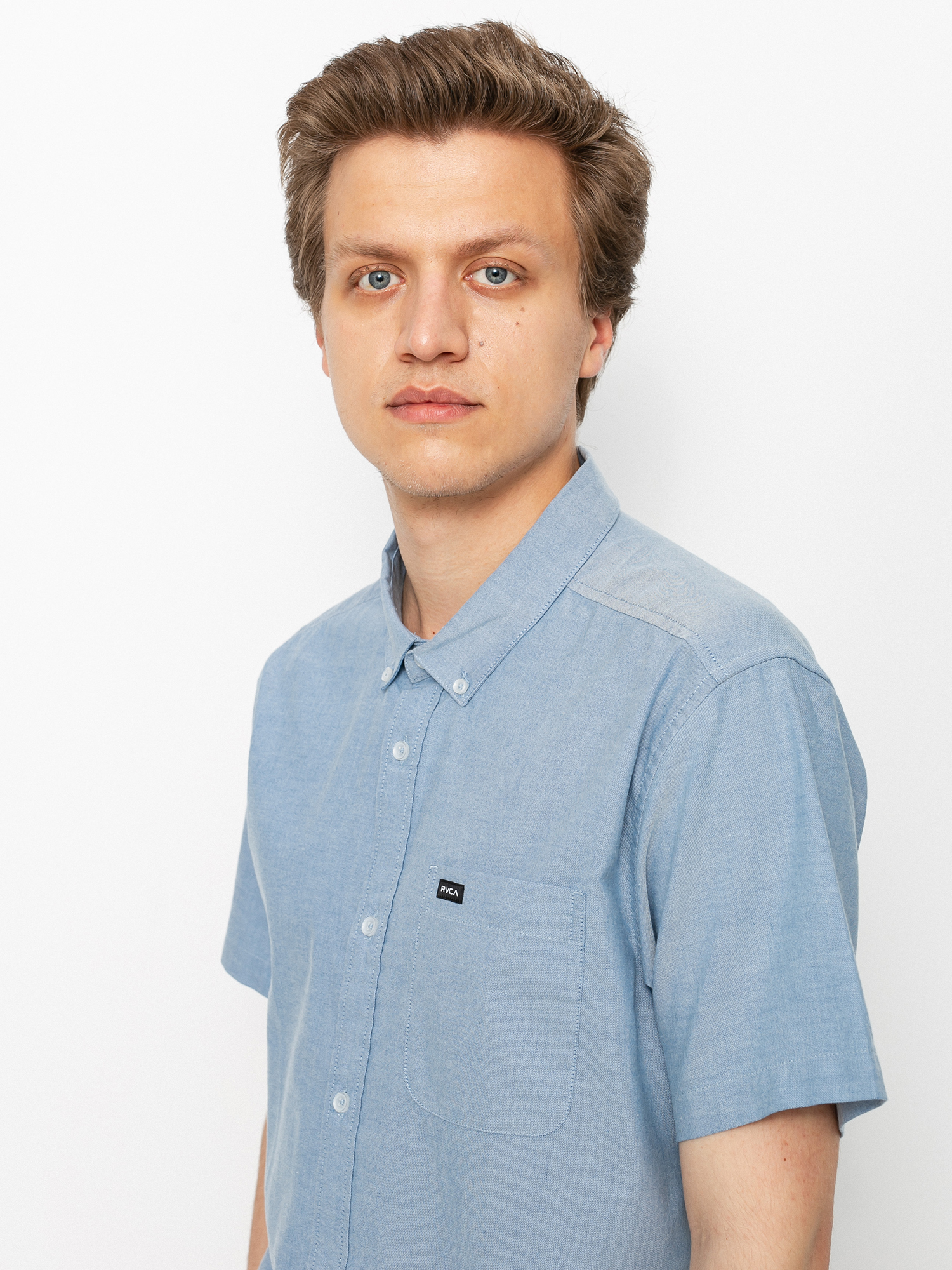 RVCA Thatll Do Stretch Shirt (oxford blue)