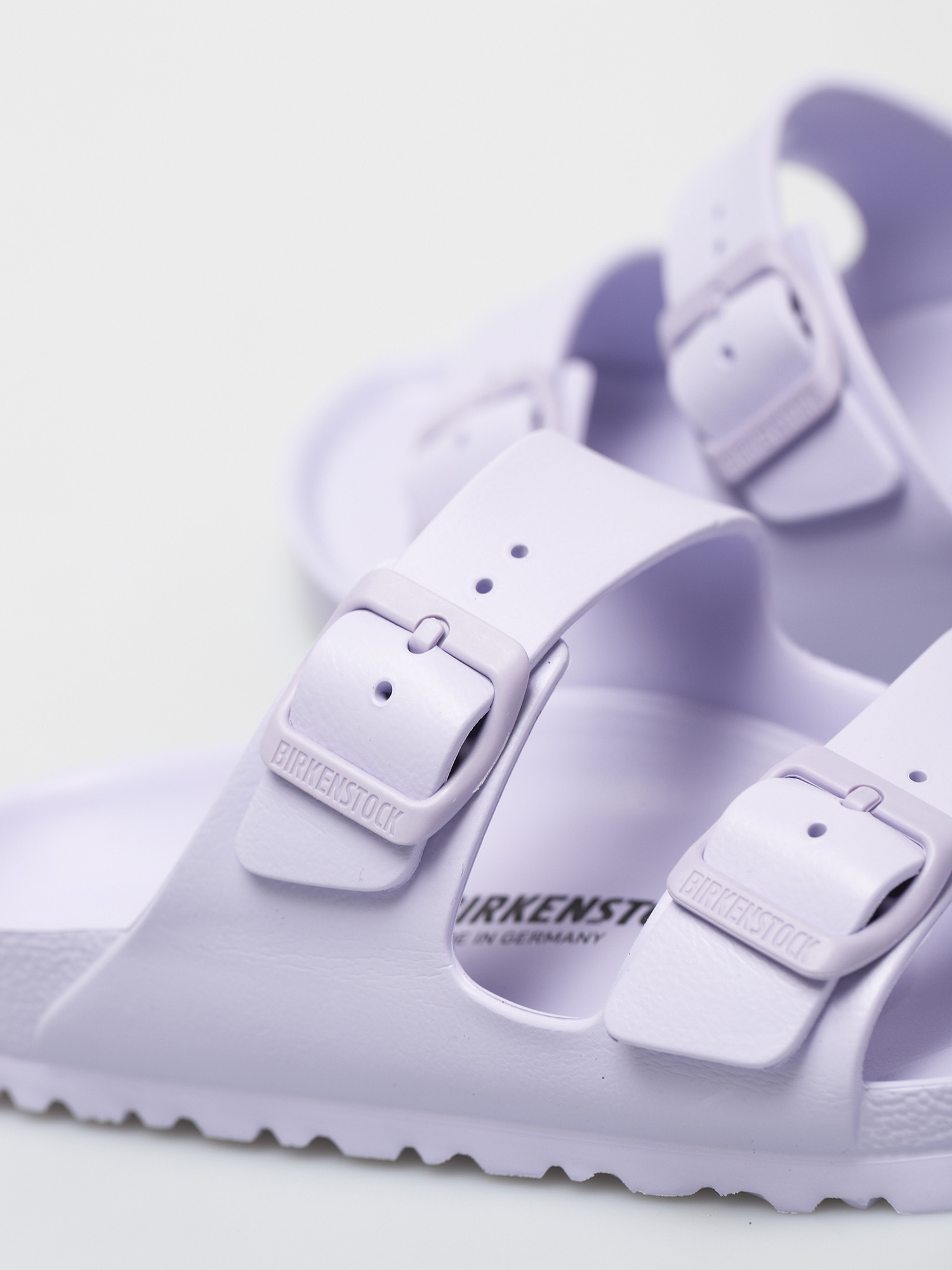 purple plastic birkenstocks