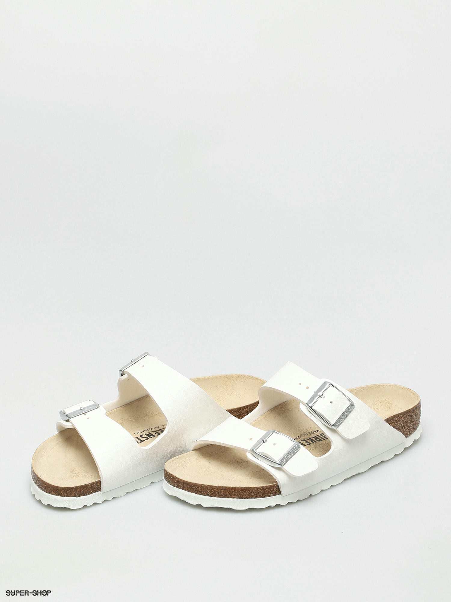 white narrow birkenstocks