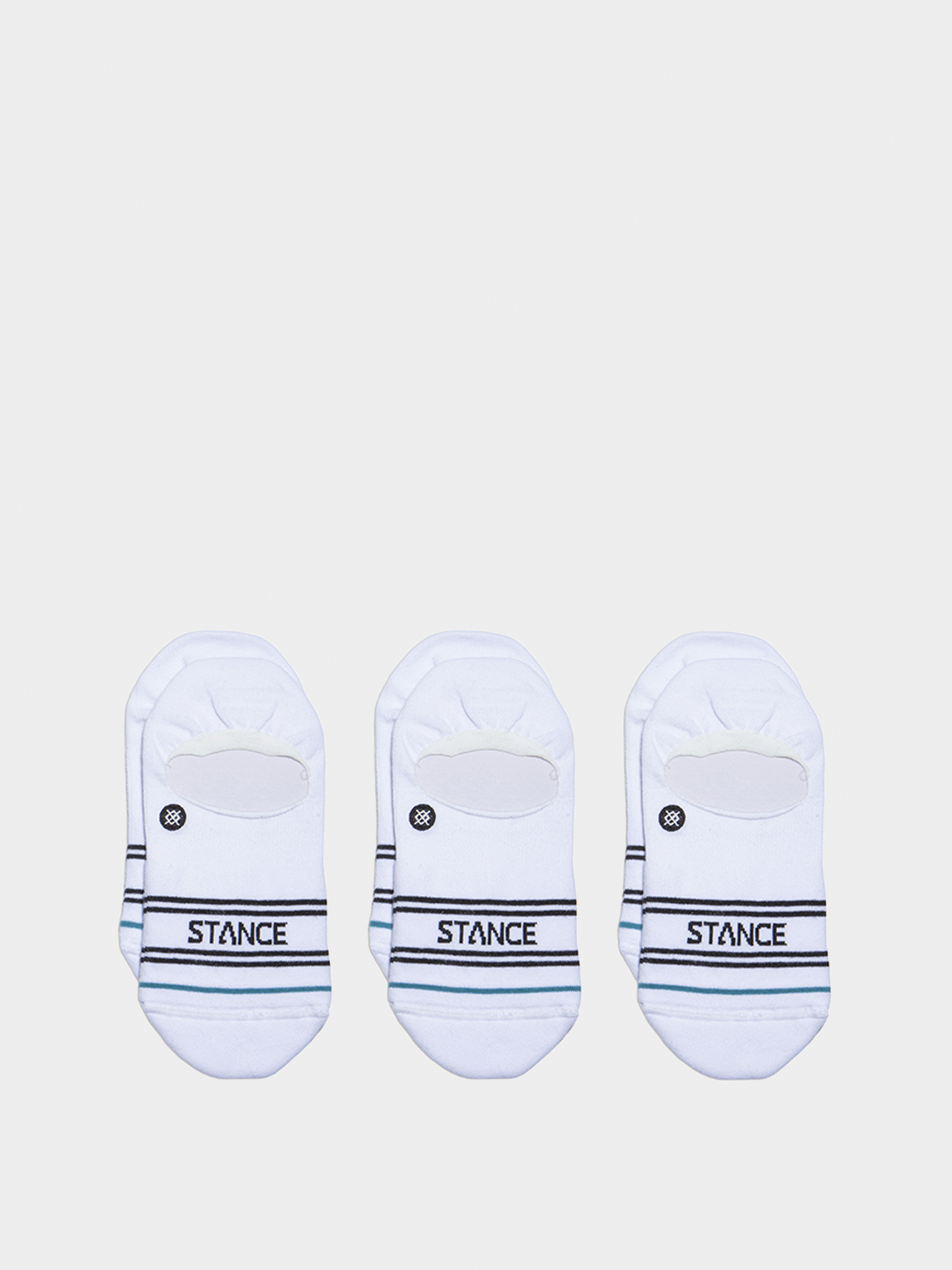 Stance Basic 3 Pack No Show Socks (white)