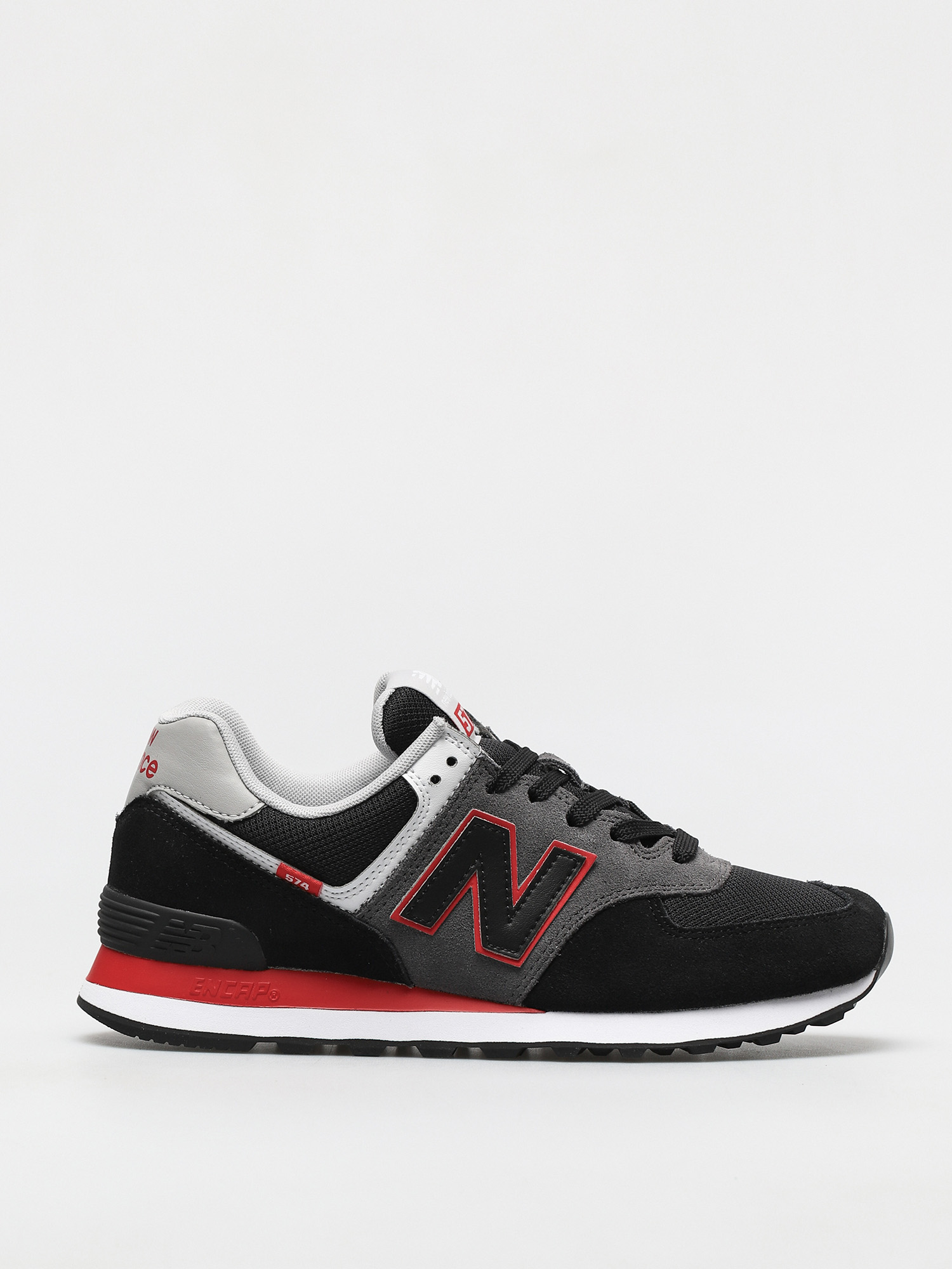 New Balance 574 Shoes (black/red)