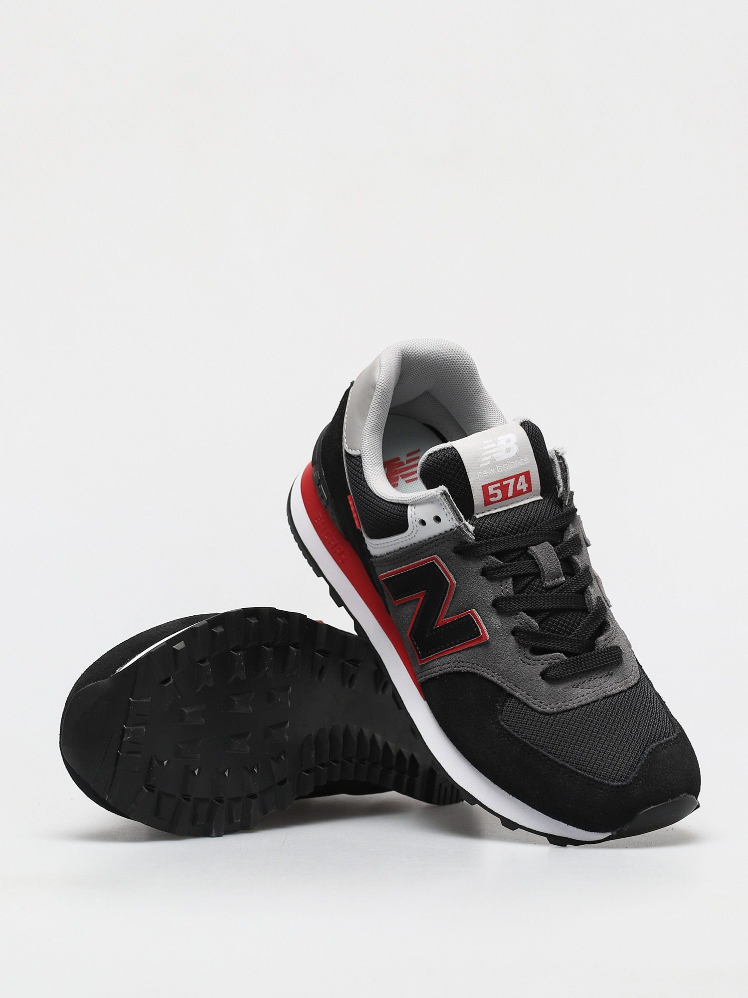 New Balance 574 Shoes (black/red)