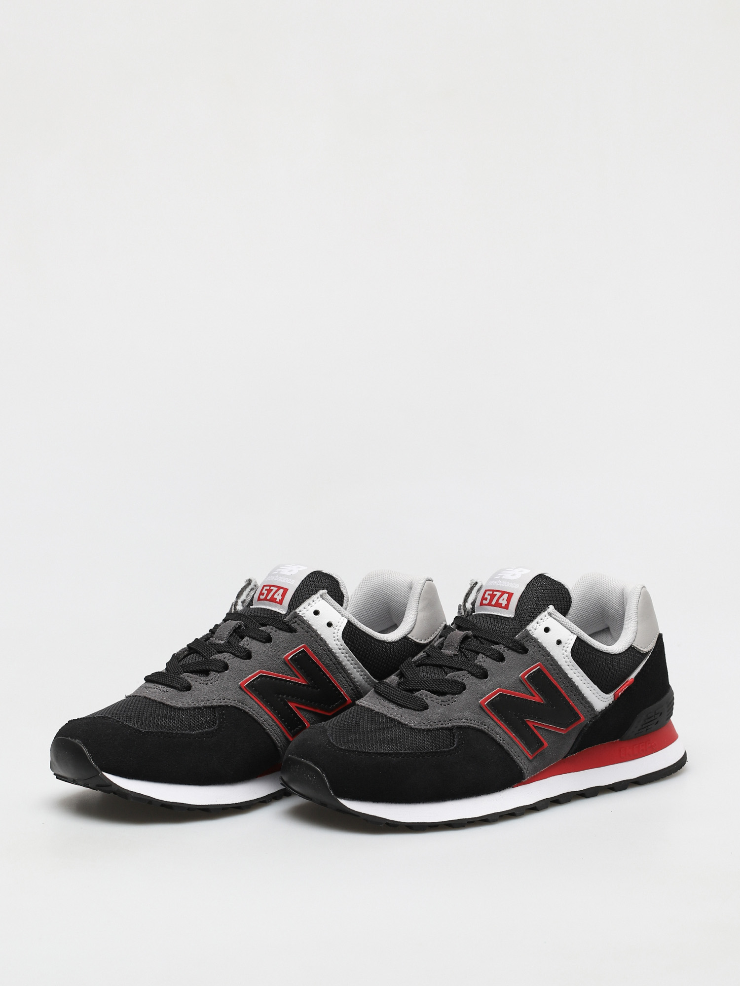 New Balance 574 Shoes (black/red)