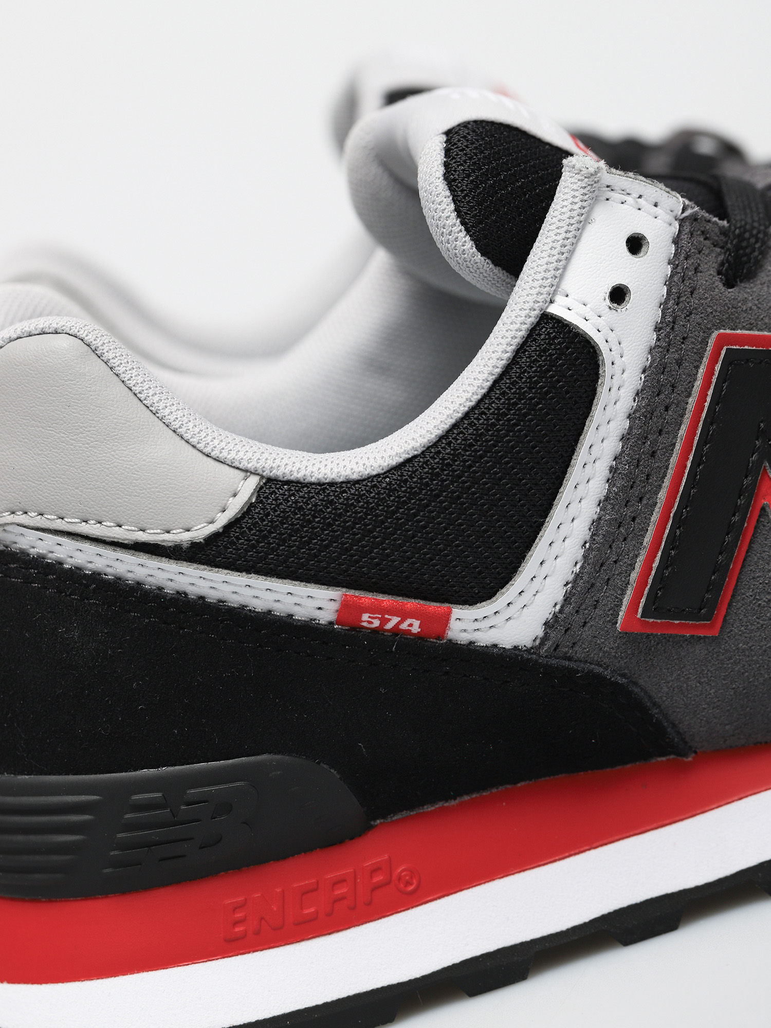 New Balance 574 Shoes (black/red)