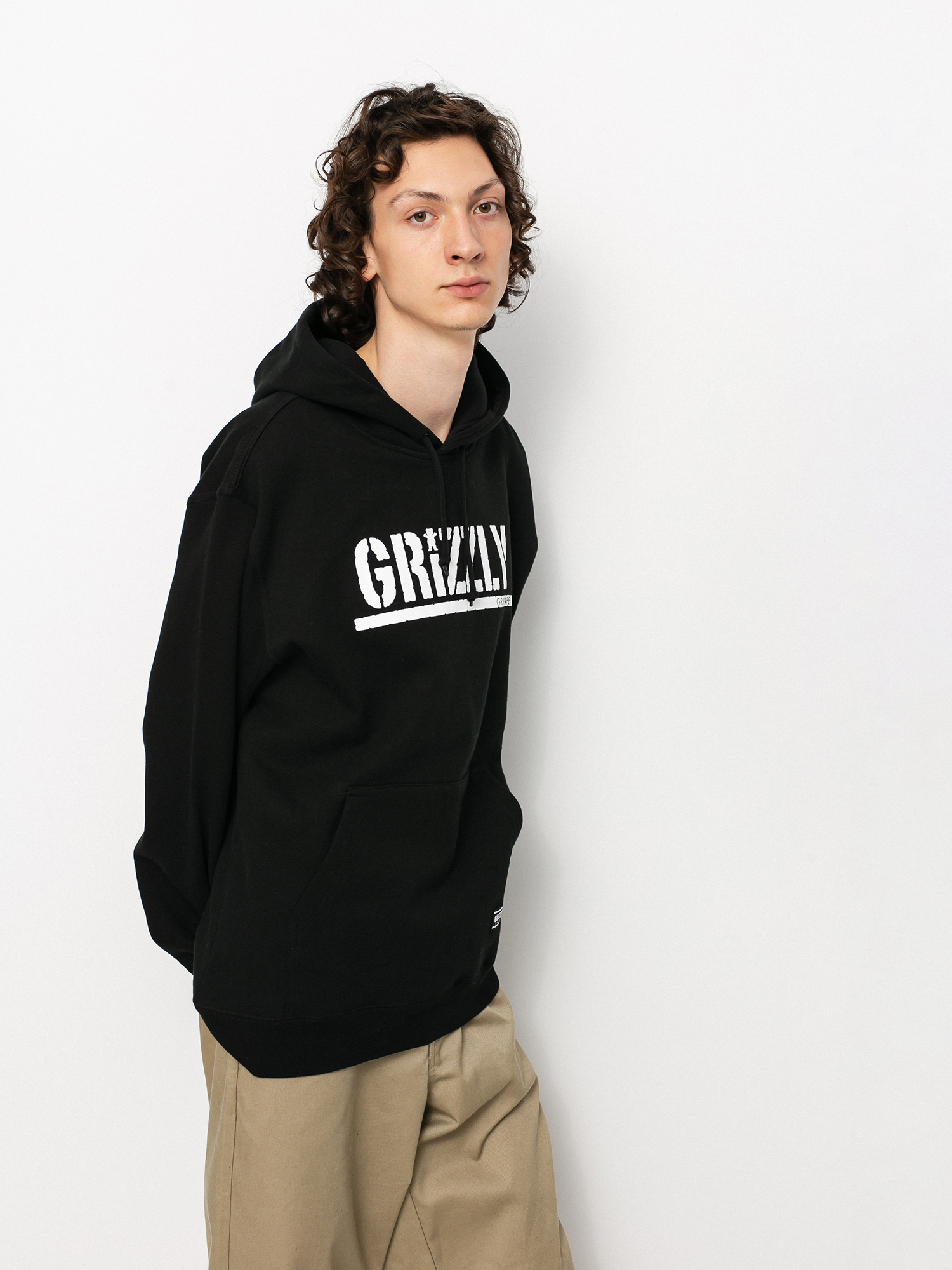Grizzly Griptape OG Stamp HD Hoodie (black/white)