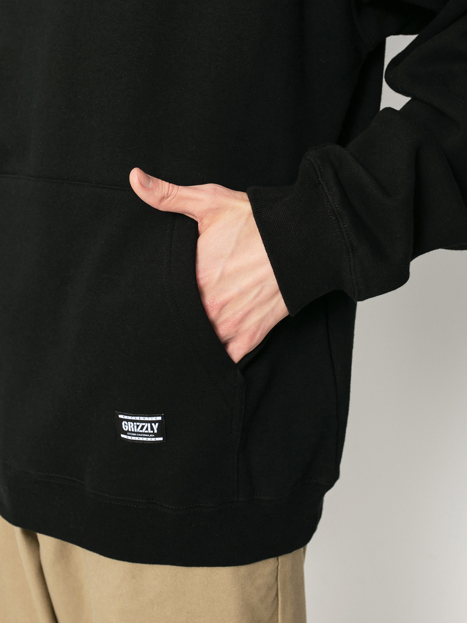 Grizzly Griptape OG Stamp HD Hoodie (black/white)