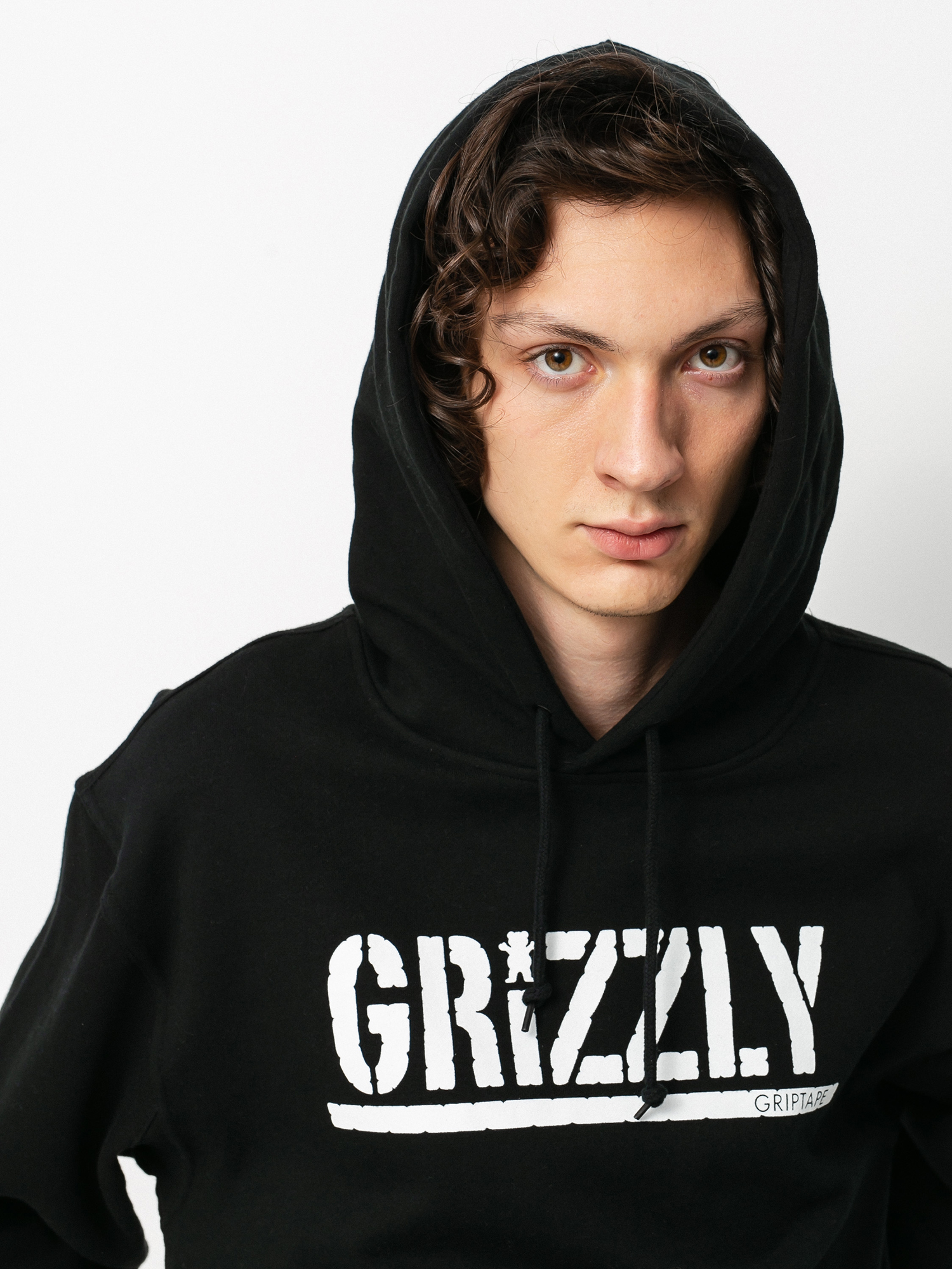 Grizzly Griptape OG Stamp HD Hoodie (black/white)