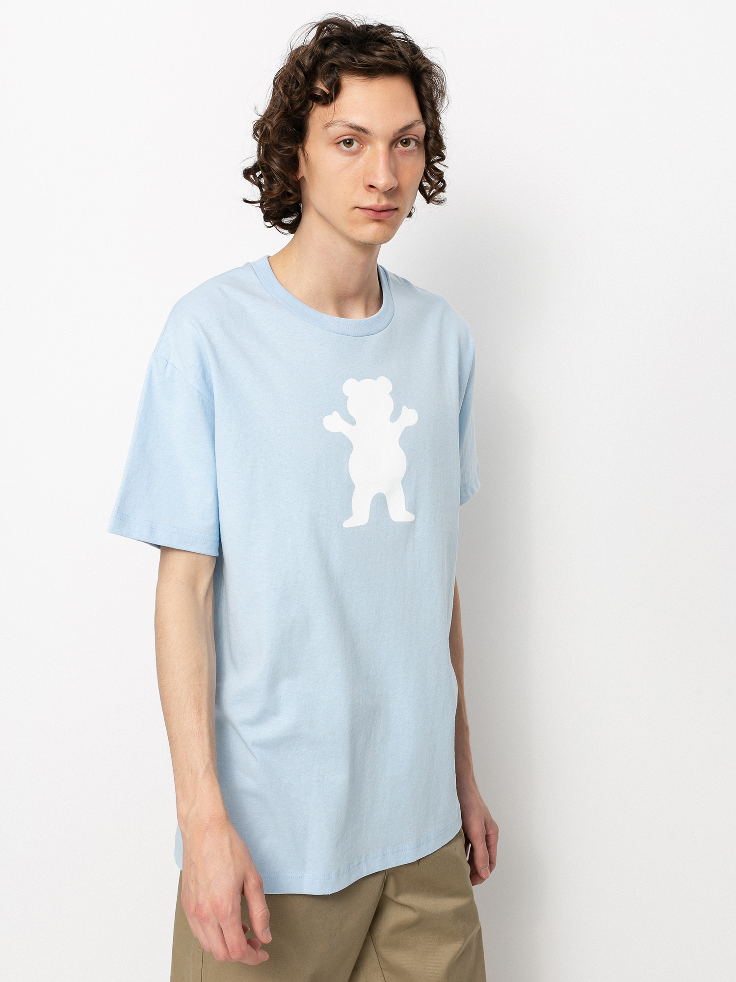 Grizzly Griptape OG Bear T-shirt (powder blue/white)