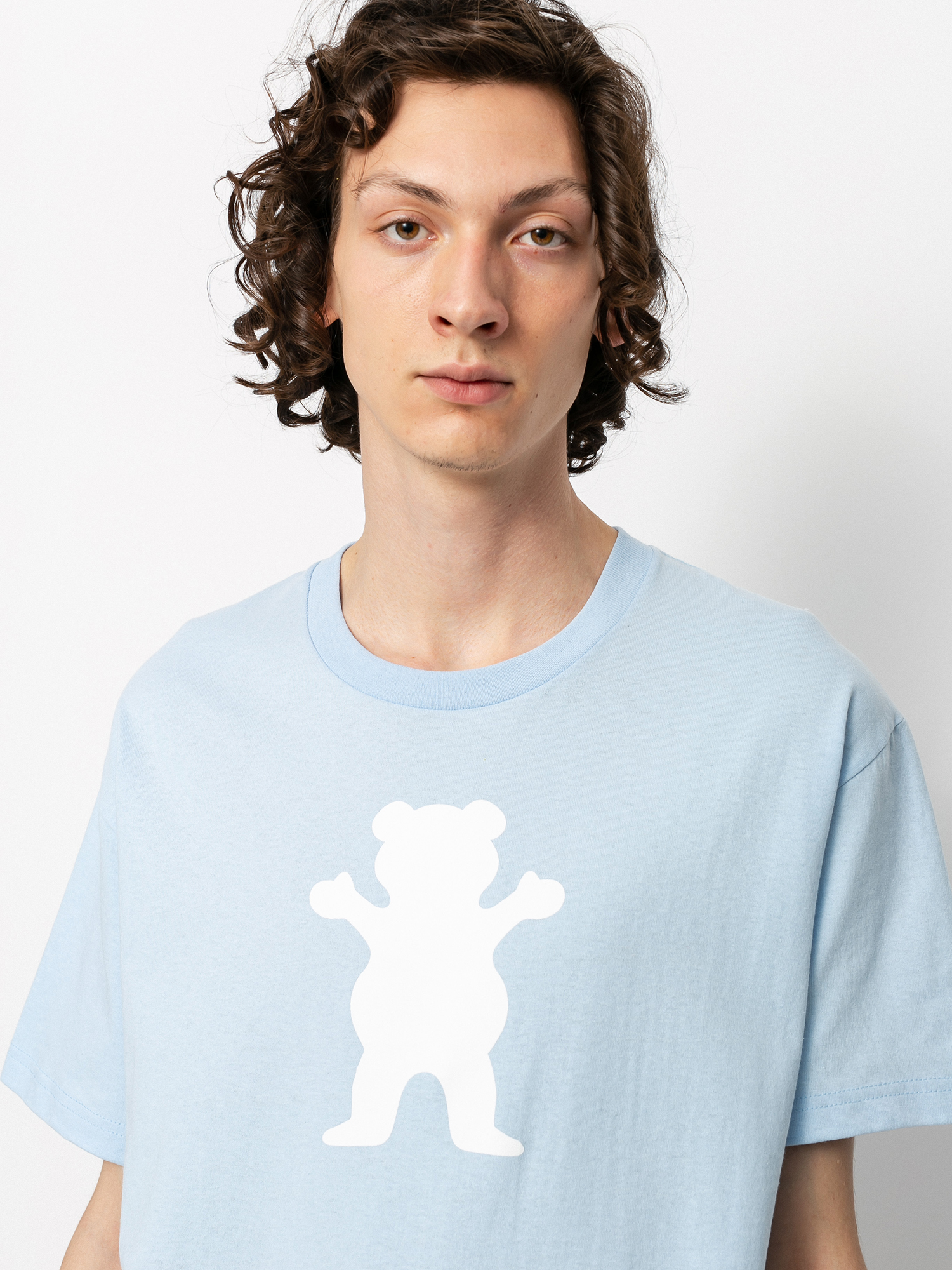 Grizzly Griptape OG Bear T-shirt (powder blue/white)