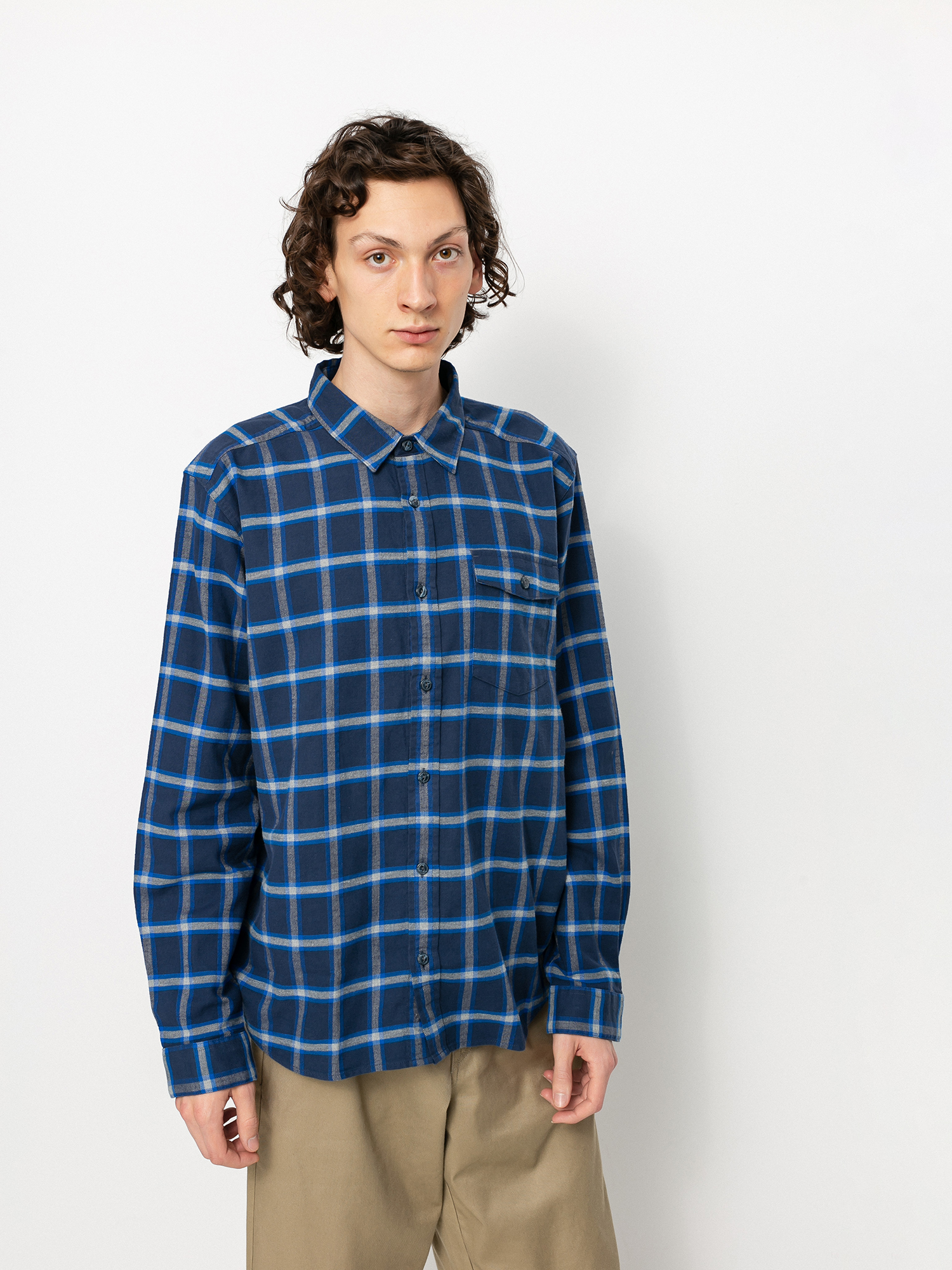 Patagonia Lightweight Fjord Flannel Shirt (grange/new navy)