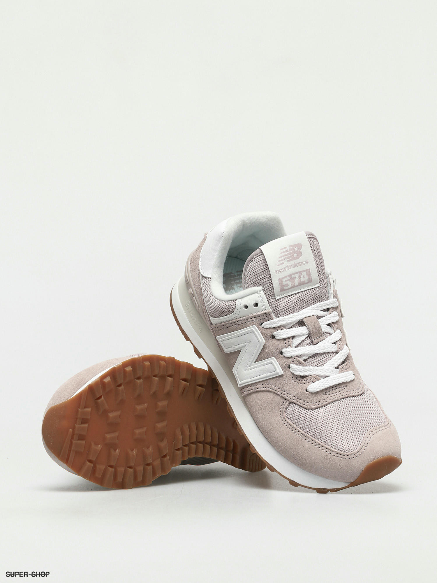 new balance 574 sneakers in light gray