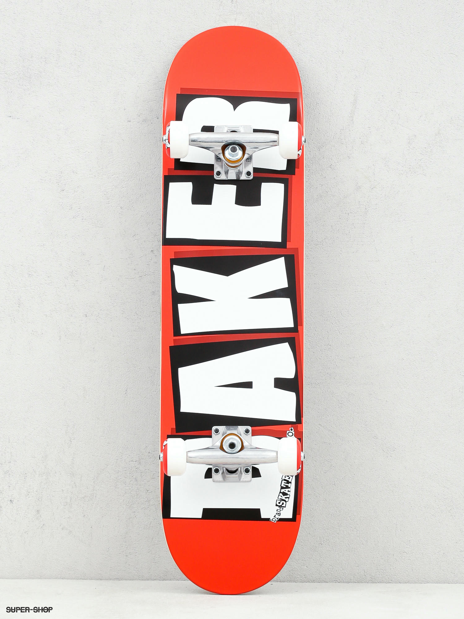 BAKER Complete BRAND LOGO WHT Skateboard 7.75 Skateboard Komplett red/white 