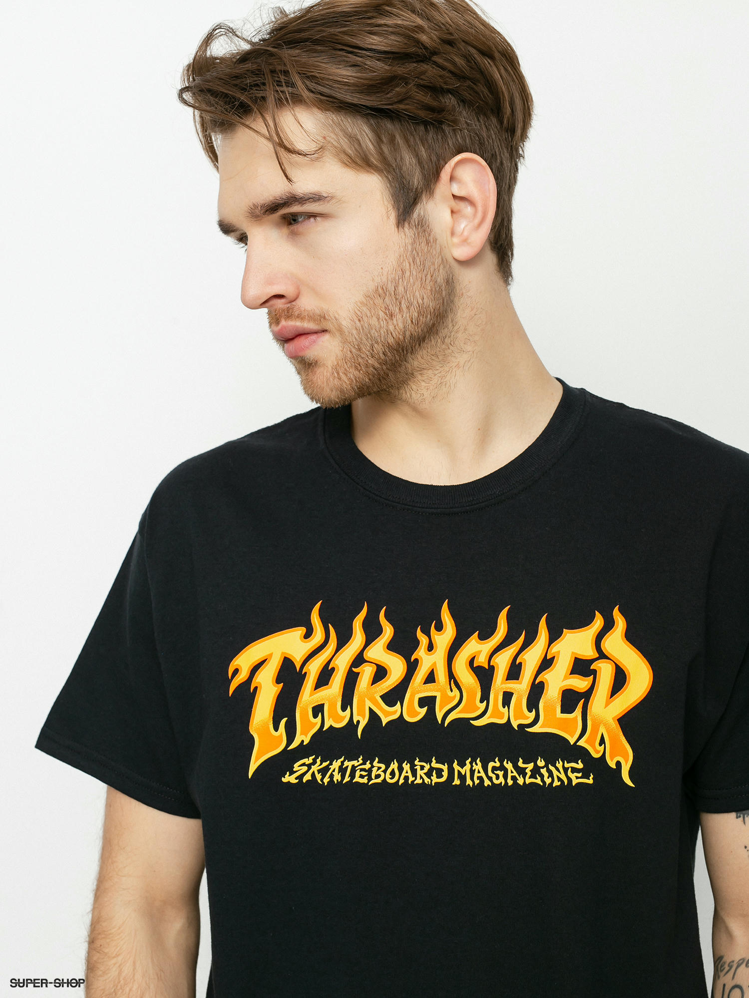 Thrasher Fire Logo T-shirt (black)