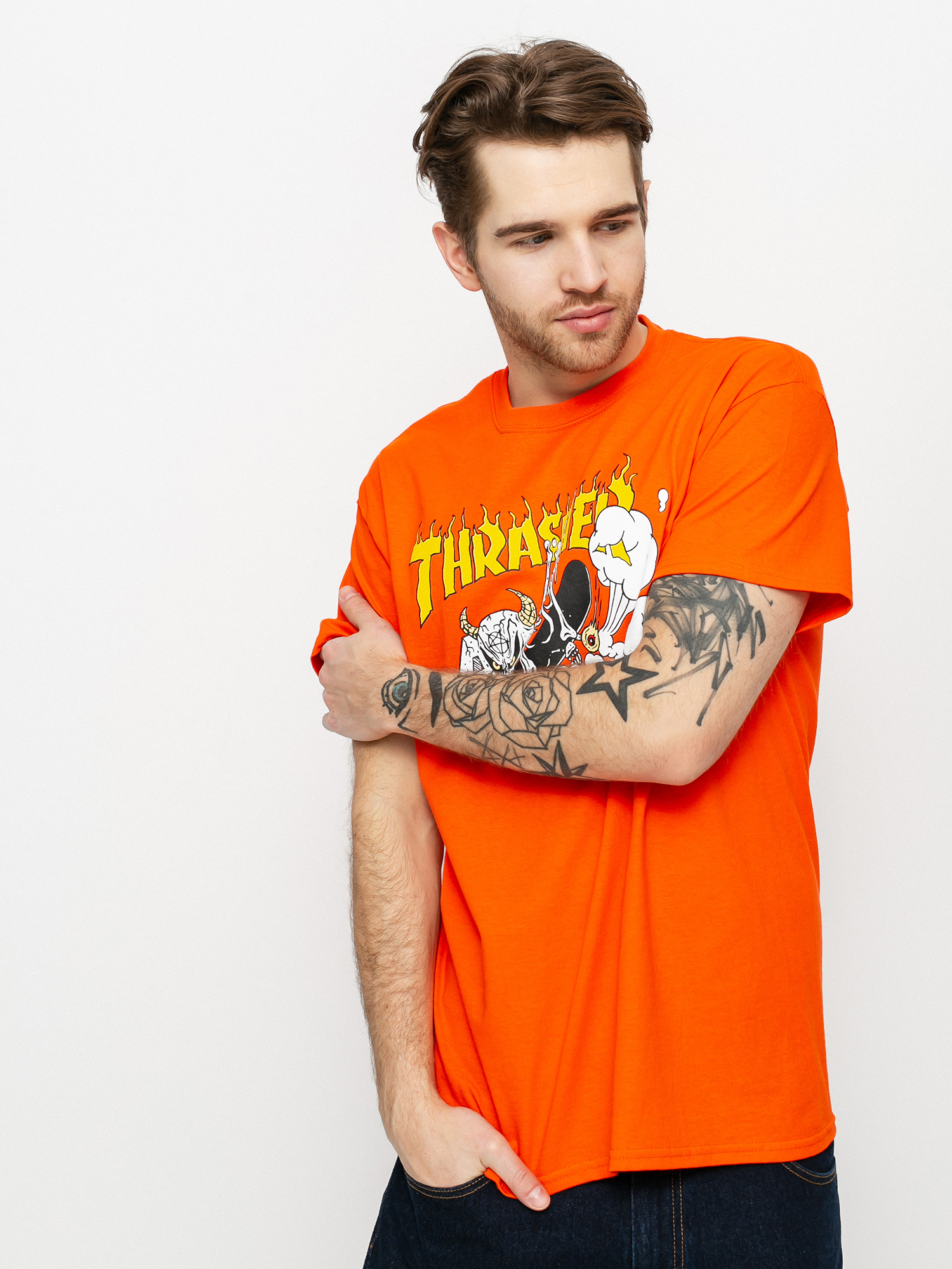 Thrasher 40 Years Neckface T-shirt (orange)