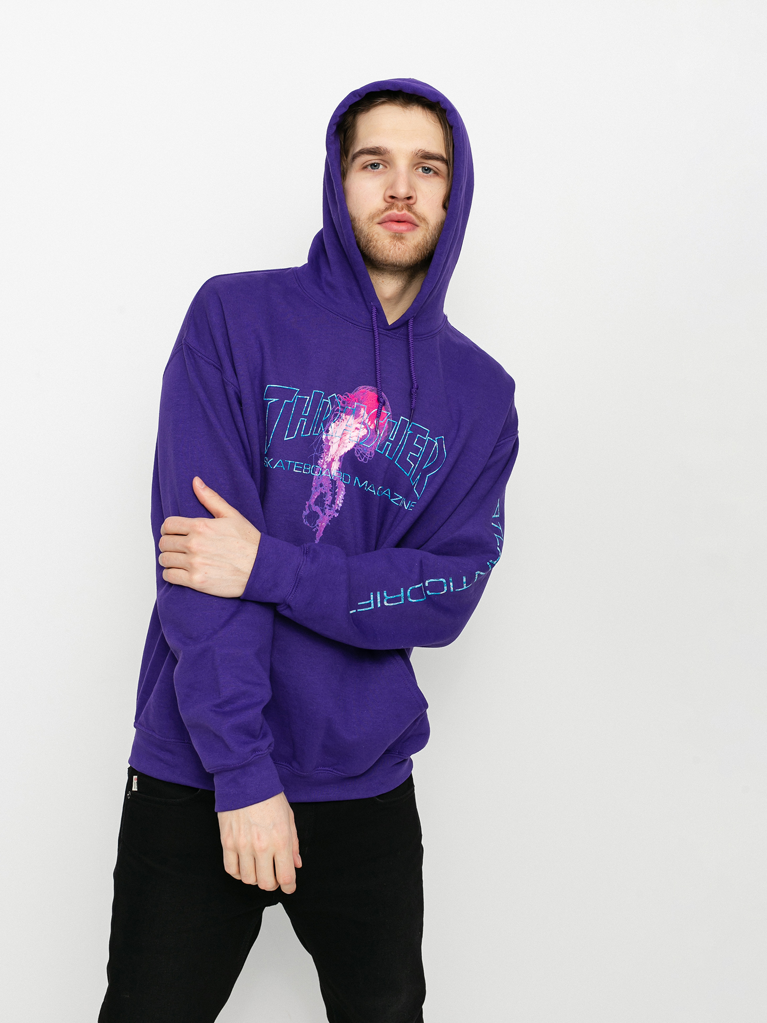Thrasher Atlantic Drift HD Hoodie (purple)