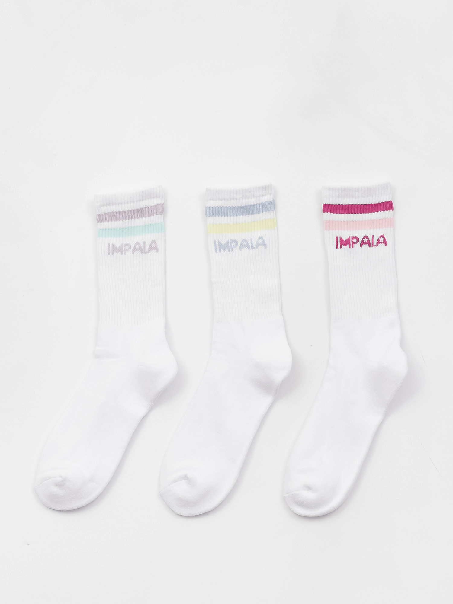 Impala Stripe 3 Pk Socken Wmn (pastel)