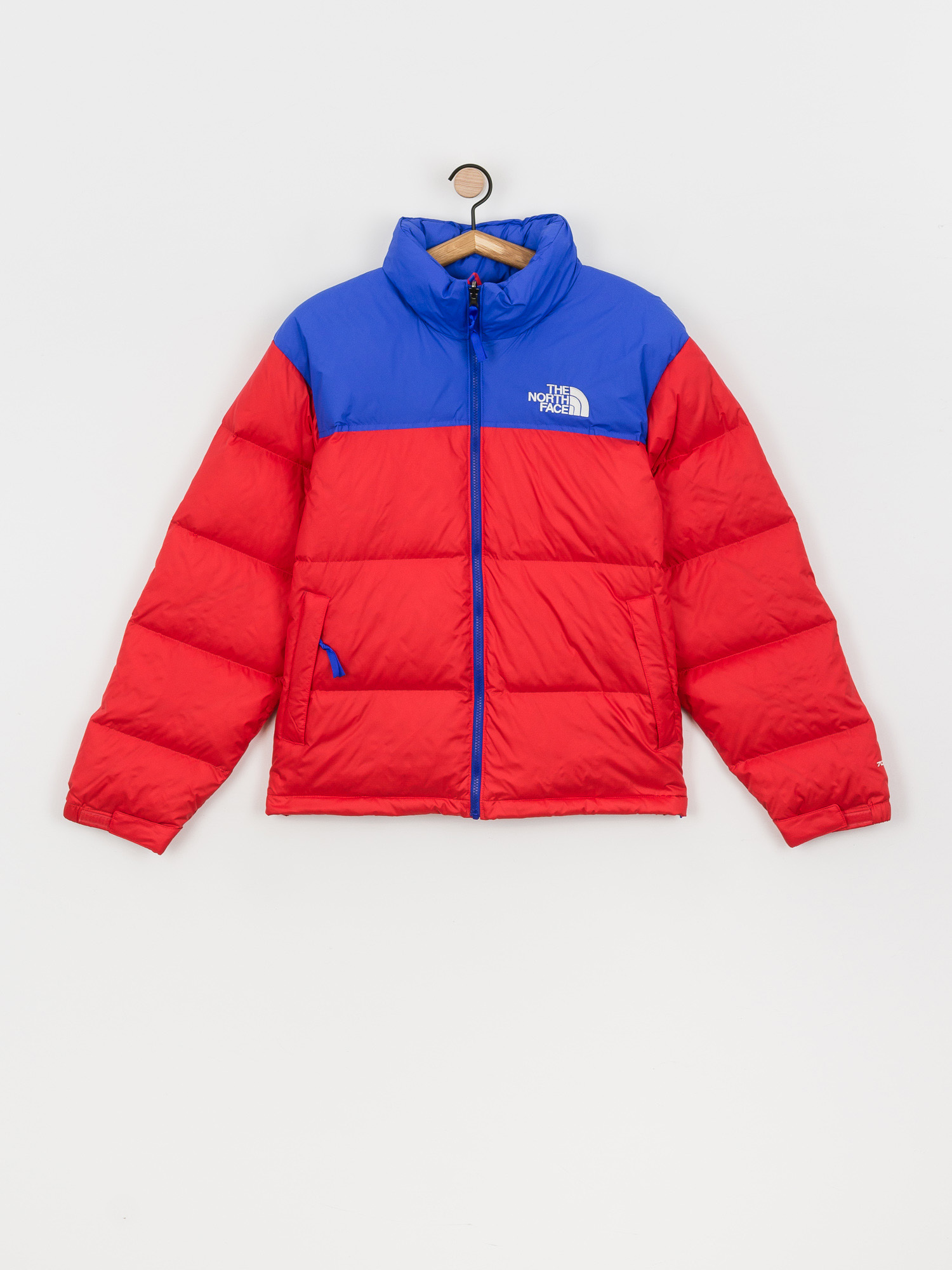 Orange and blue north face jacket hotsell