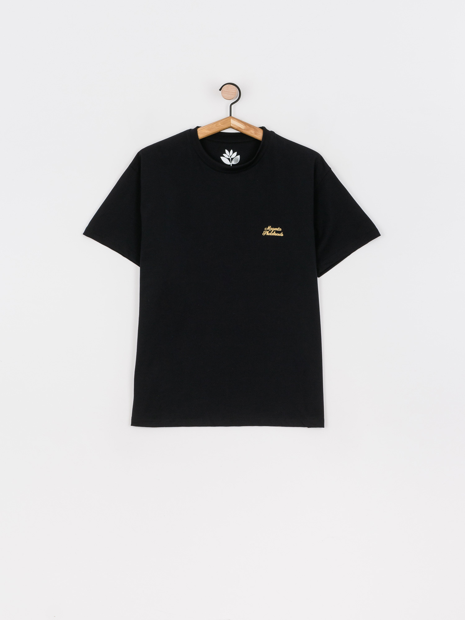 Magenta Botticelli Plant T-shirt (black)