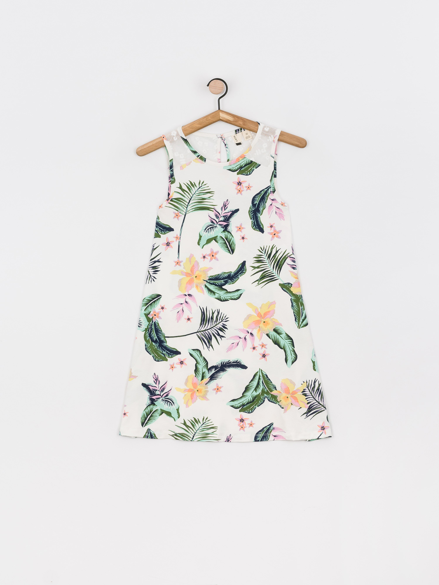 Roxy Paradise Isle Dress Wmn (snow white large praslin)