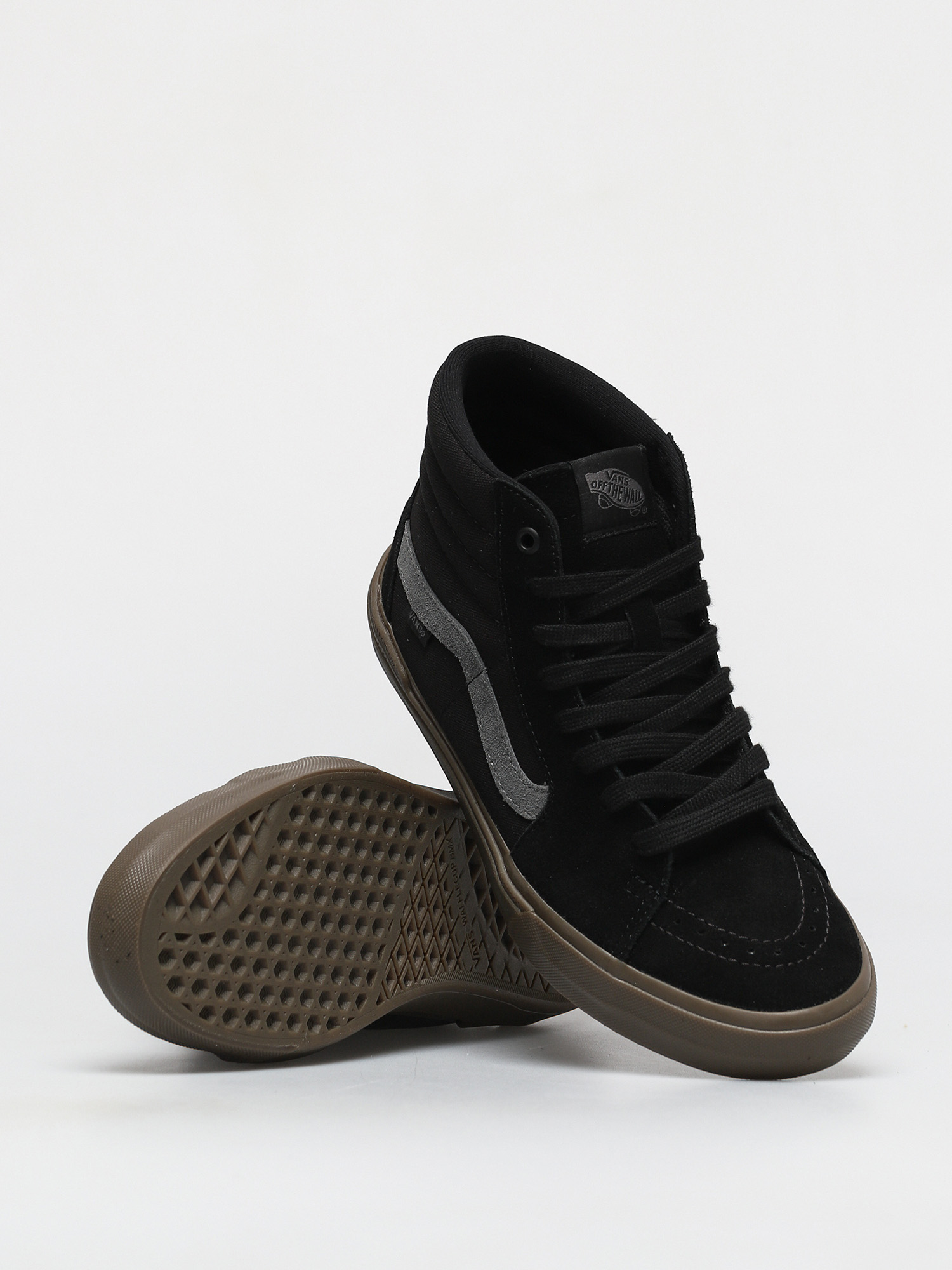 vans sk8 hi black dark gum