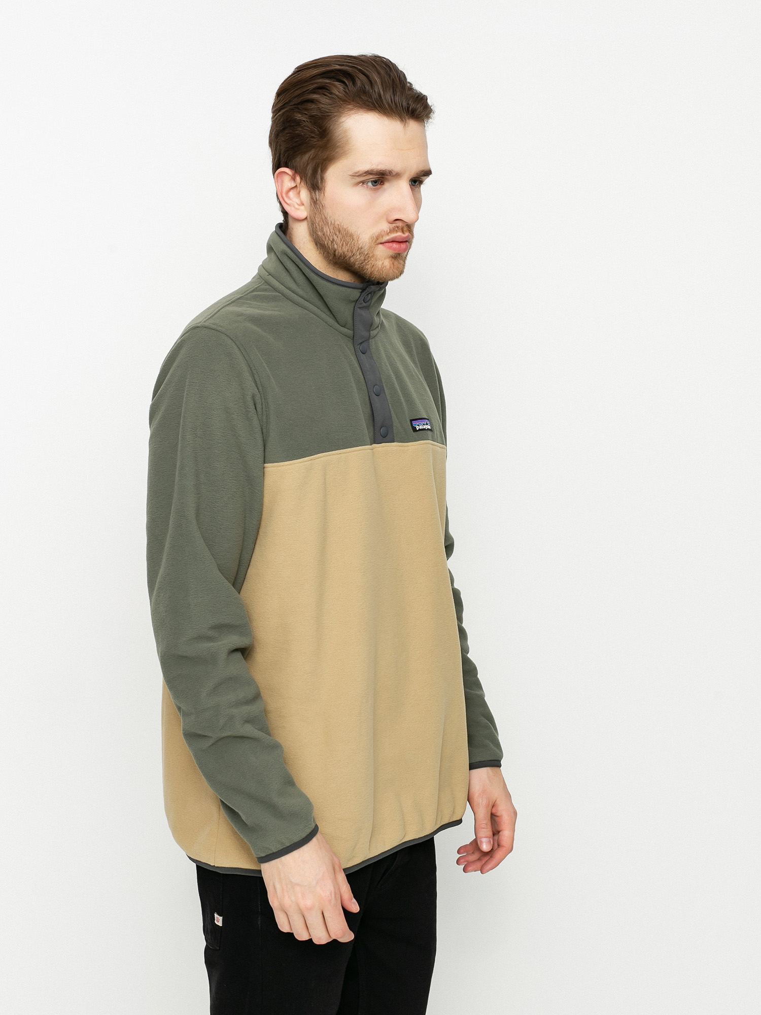 Herren Patagonia Micro D Snap T Fleecejacke (classic tan)