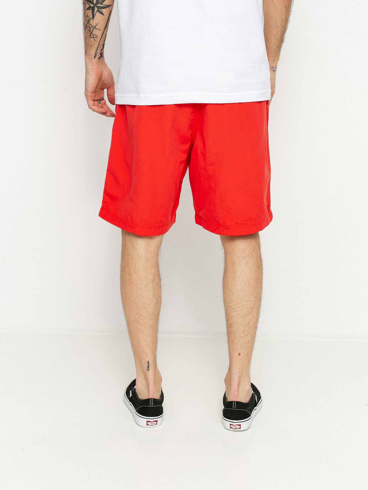red north face shorts