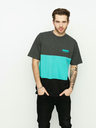 MassDnm Zone T-shirt (dk heather/turquoise/black)