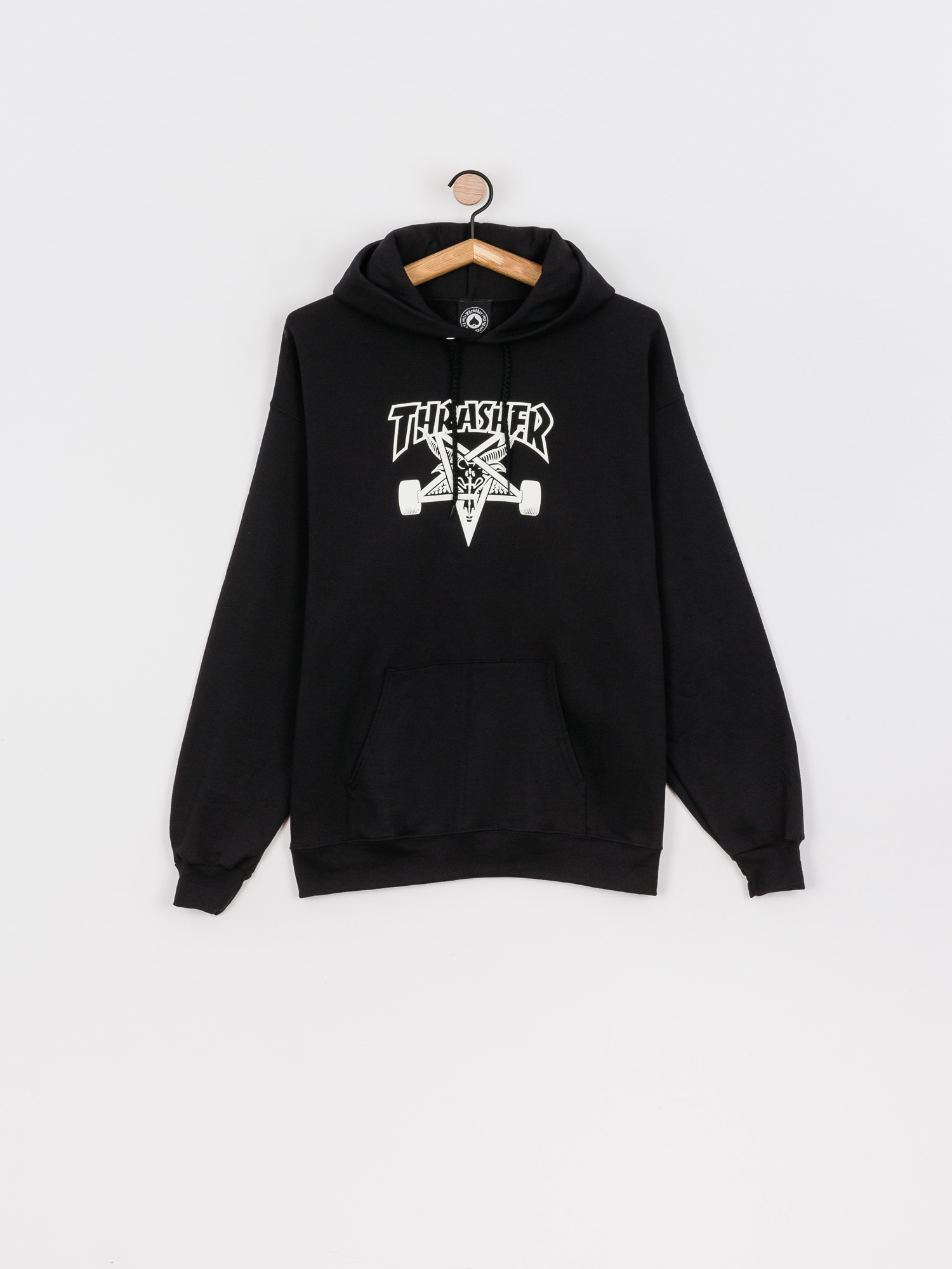 Thrasher Hoodie Skate Goat HD black black white