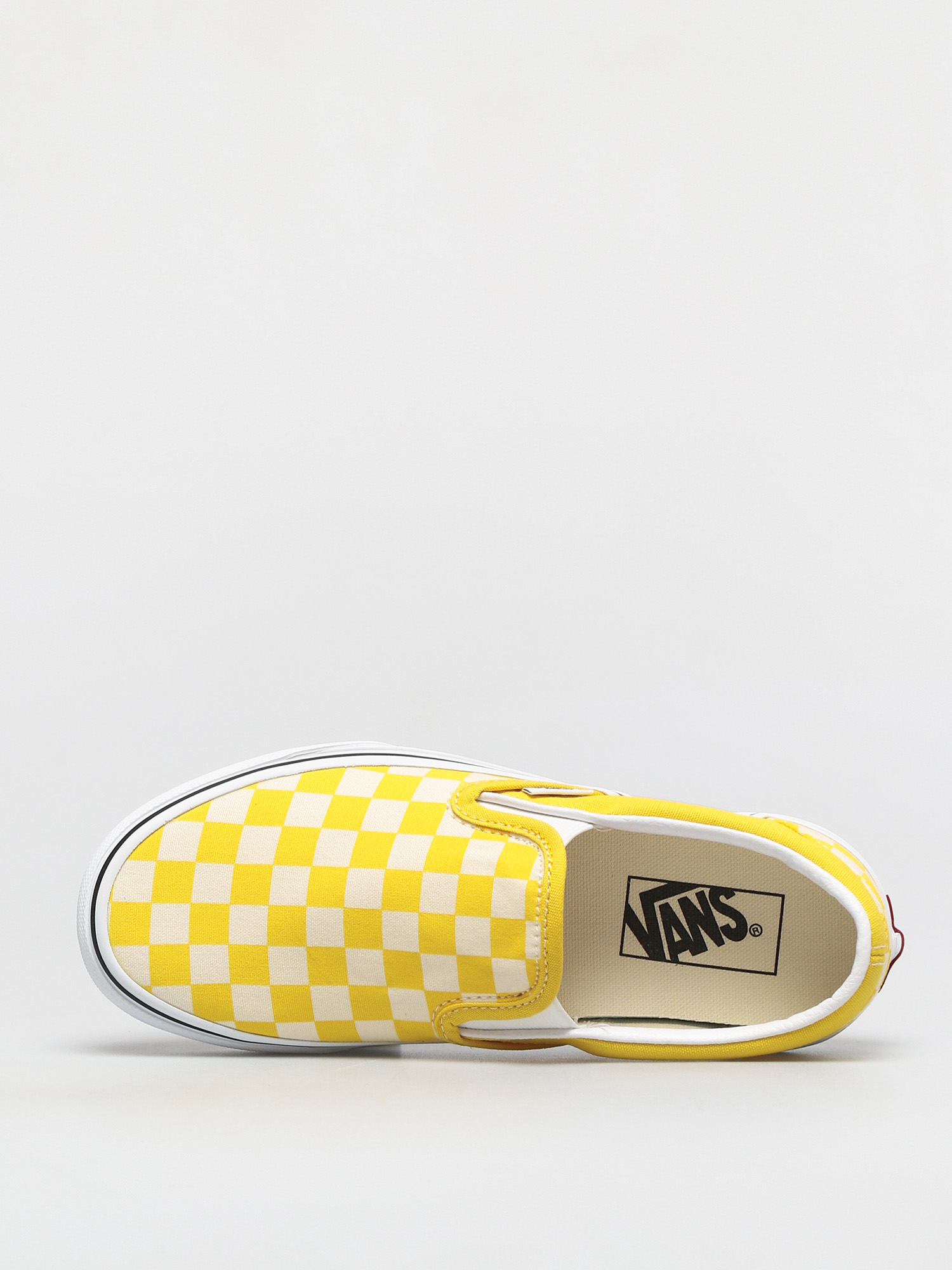 Vans Classic Slip On Shoes (checkerboard cyber yellow/true white)