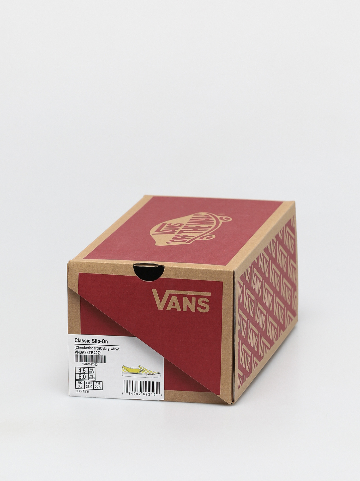 Vans Classic Slip On Shoes (checkerboard cyber yellow/true white)