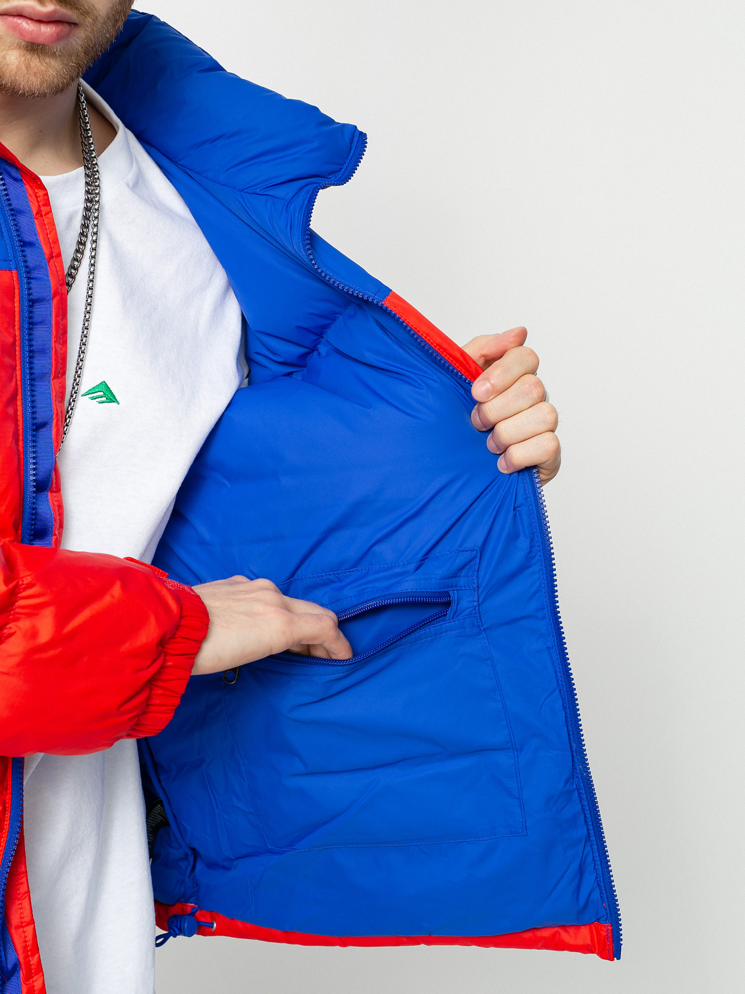 The North Face 1996 Retro Nuptse Jacket (horizon red/tnf blue)