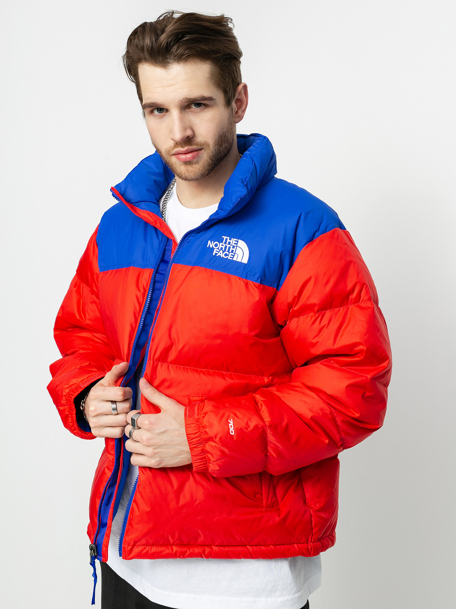The North Face 1996 Retro Nuptse Jacket (horizon red/tnf blue)