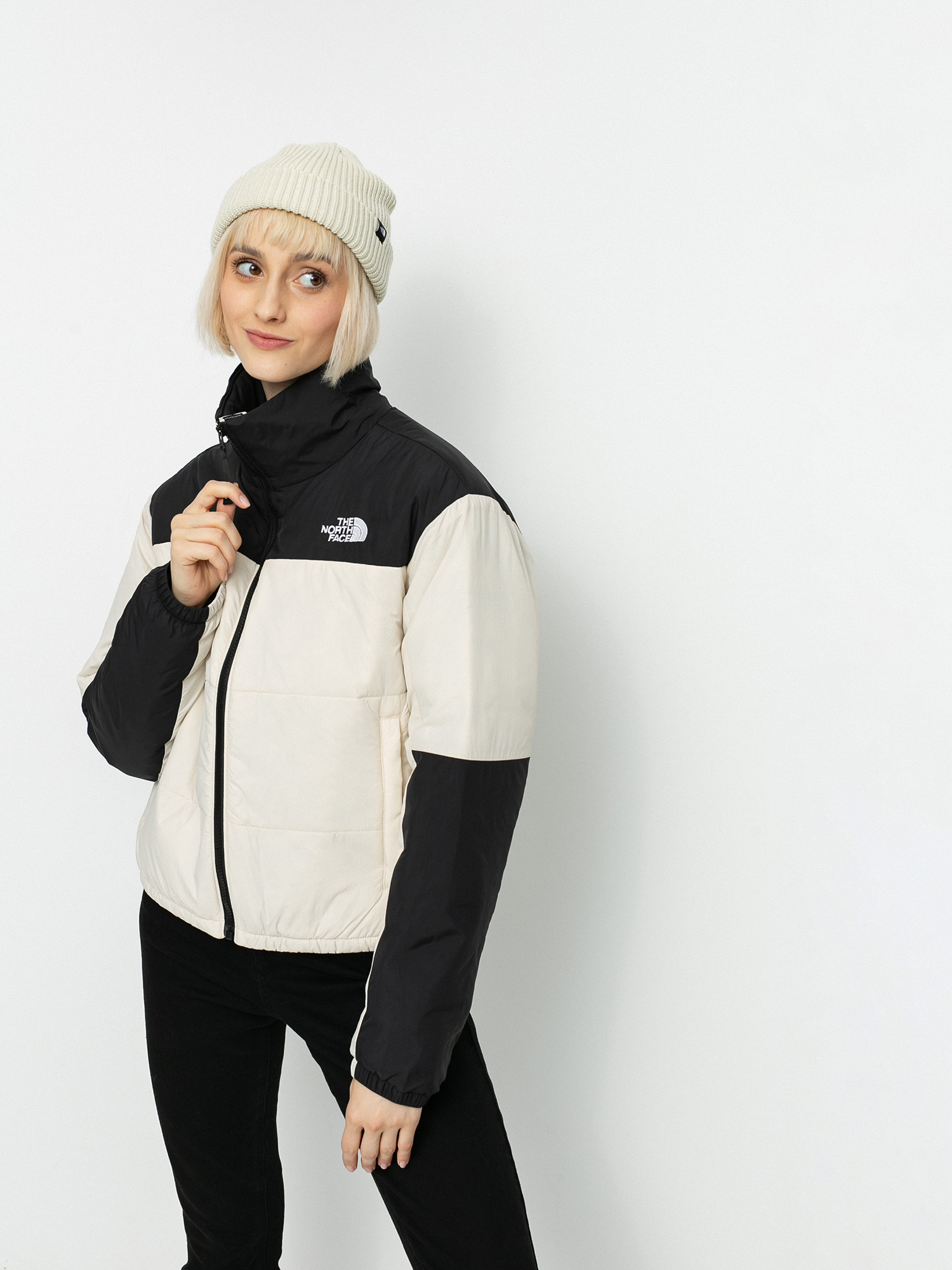 north face panel padded jacket