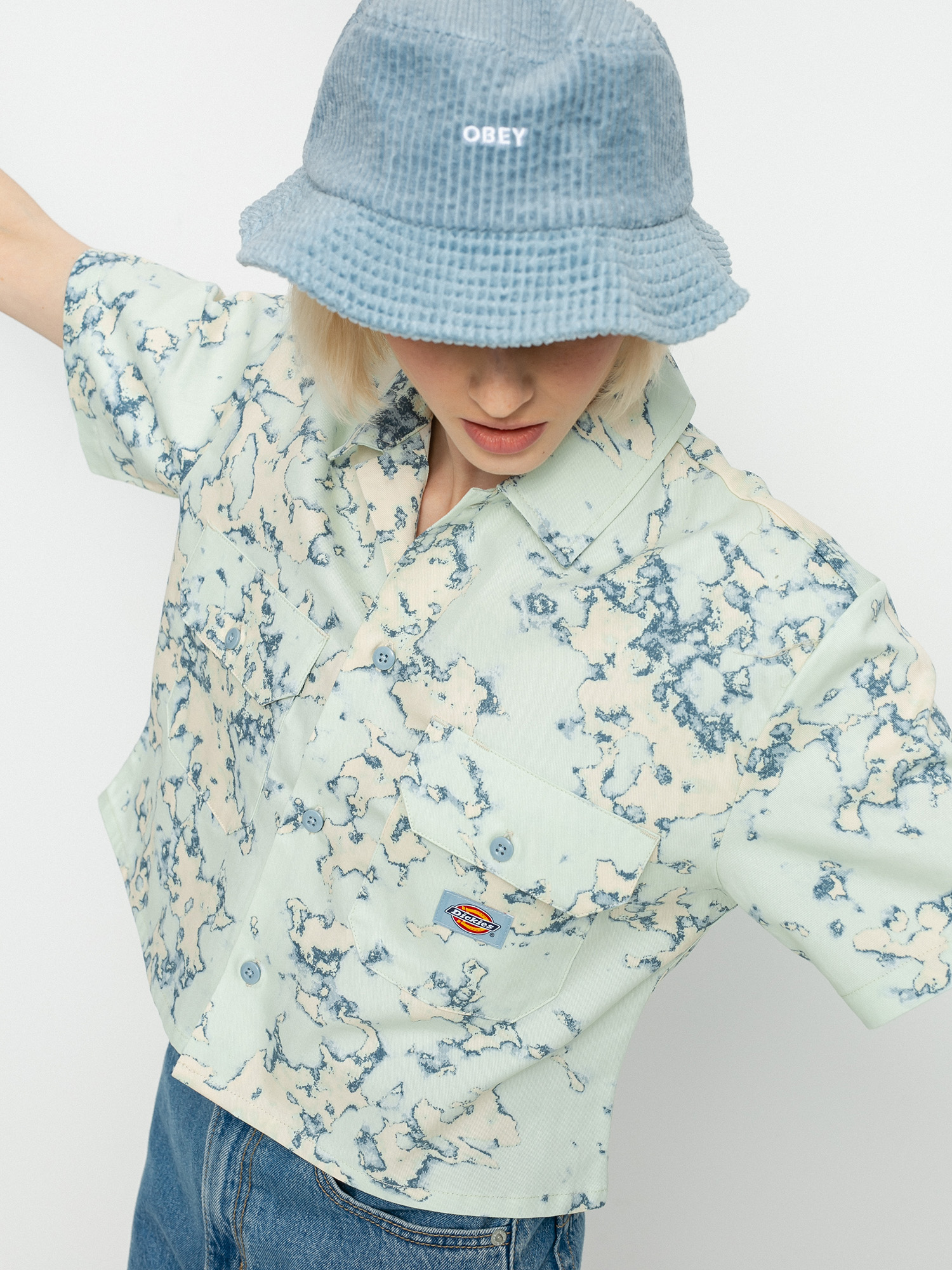 Dickies Sunburg Hemd Wmn (fog blue)