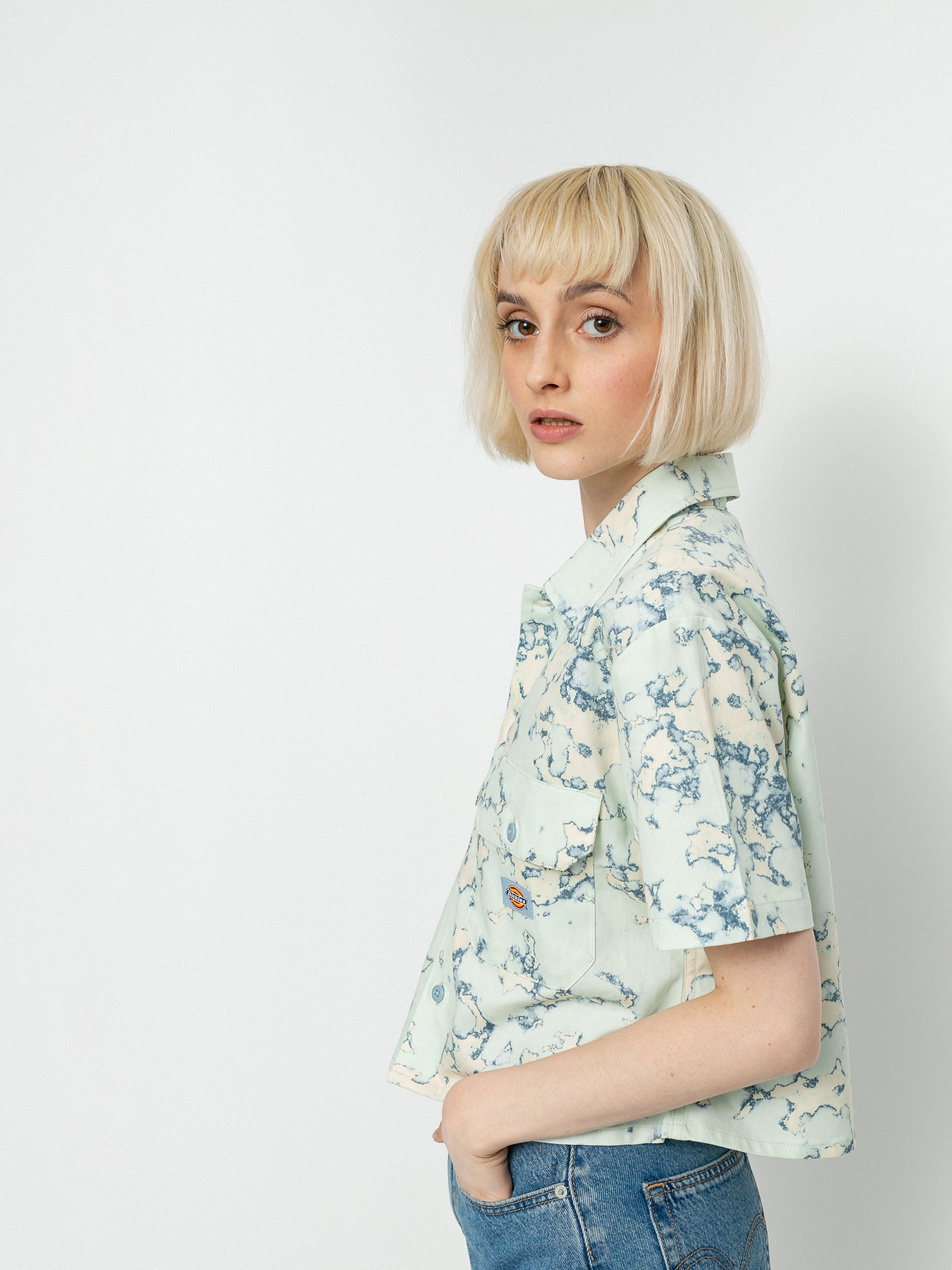 Dickies Sunburg Hemd Wmn (fog blue)